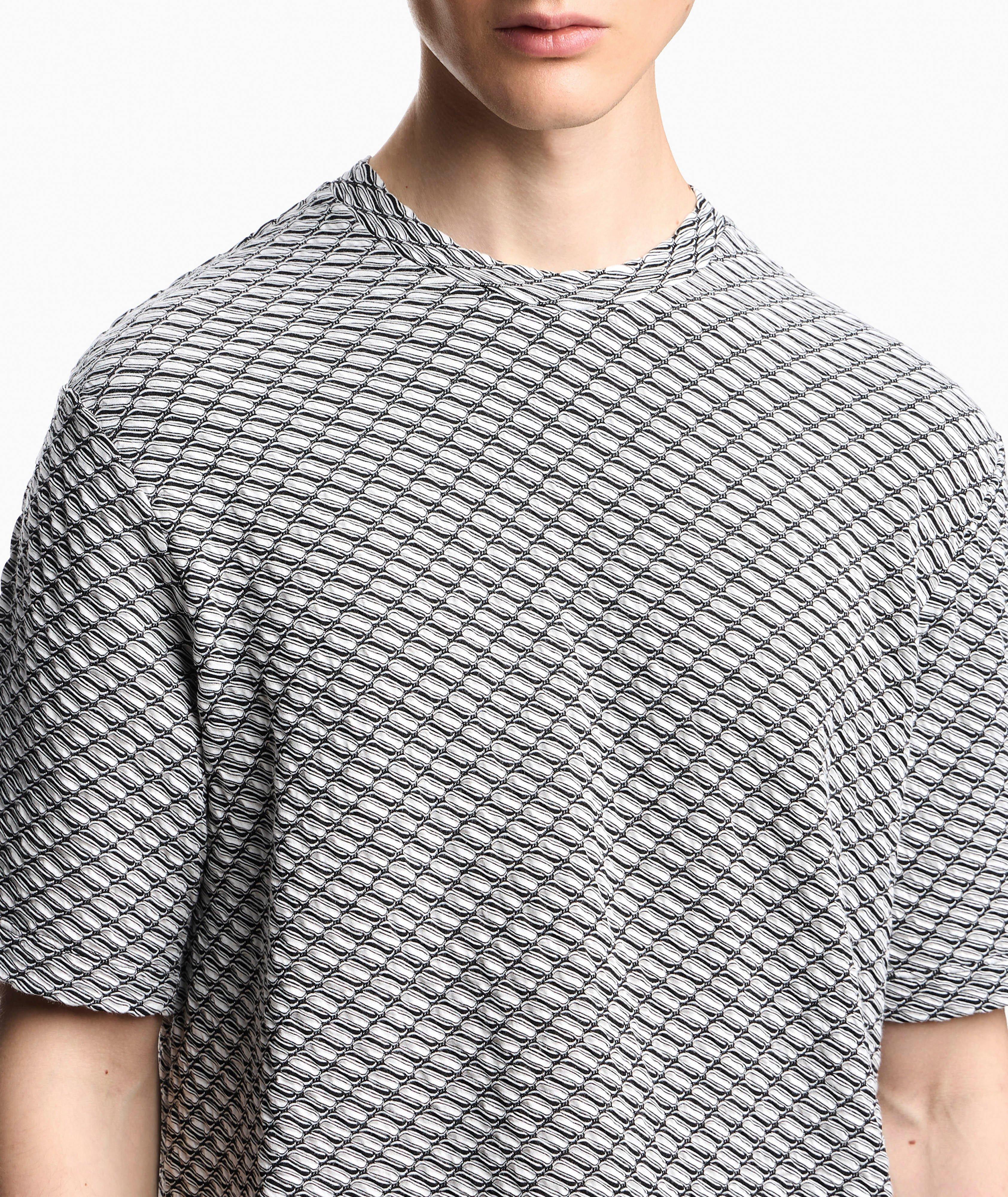 T-shirt à encolure ronde et à motif géométrique image 3