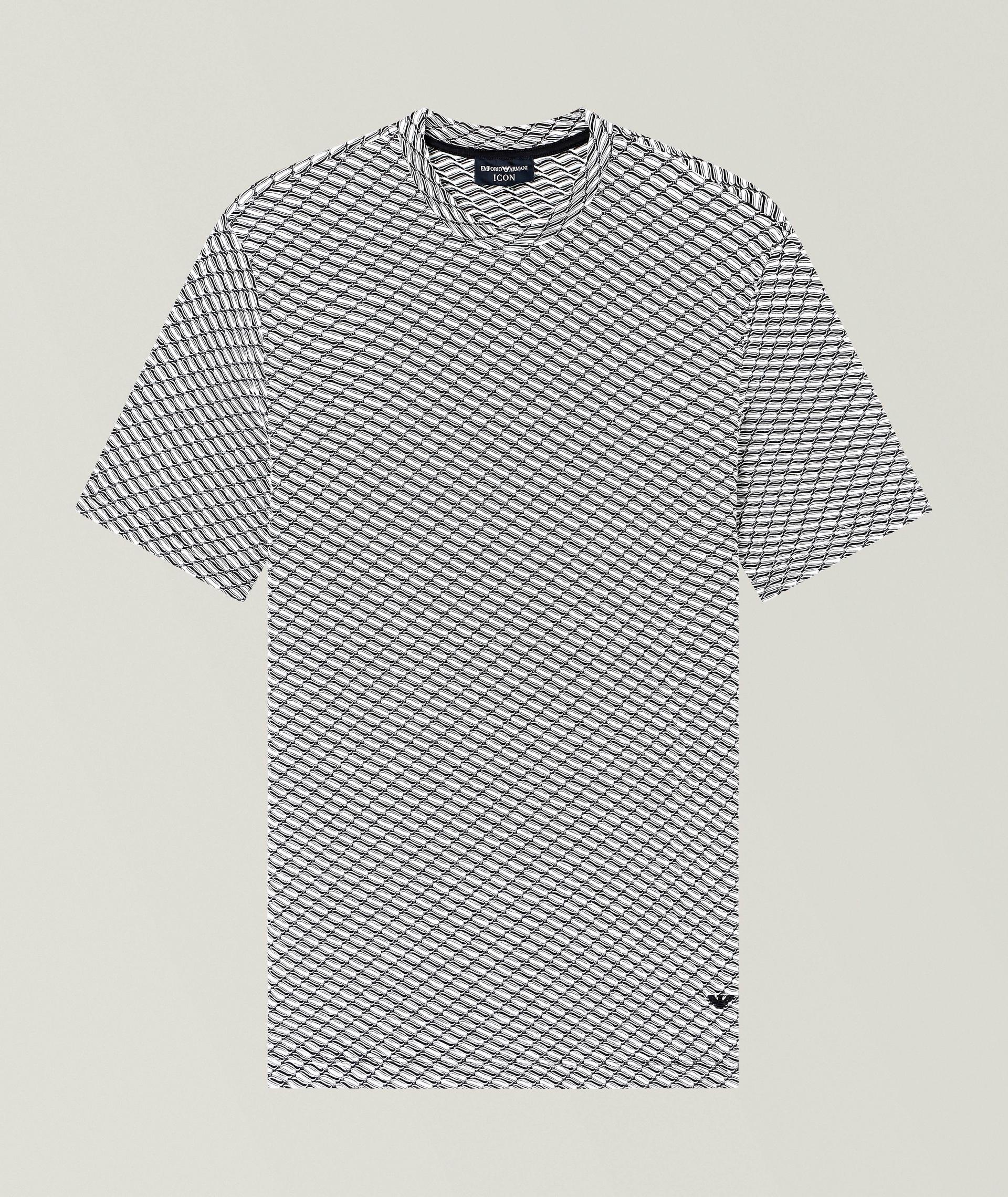Geometric Jacquard Crewneck T-Shirt image 0