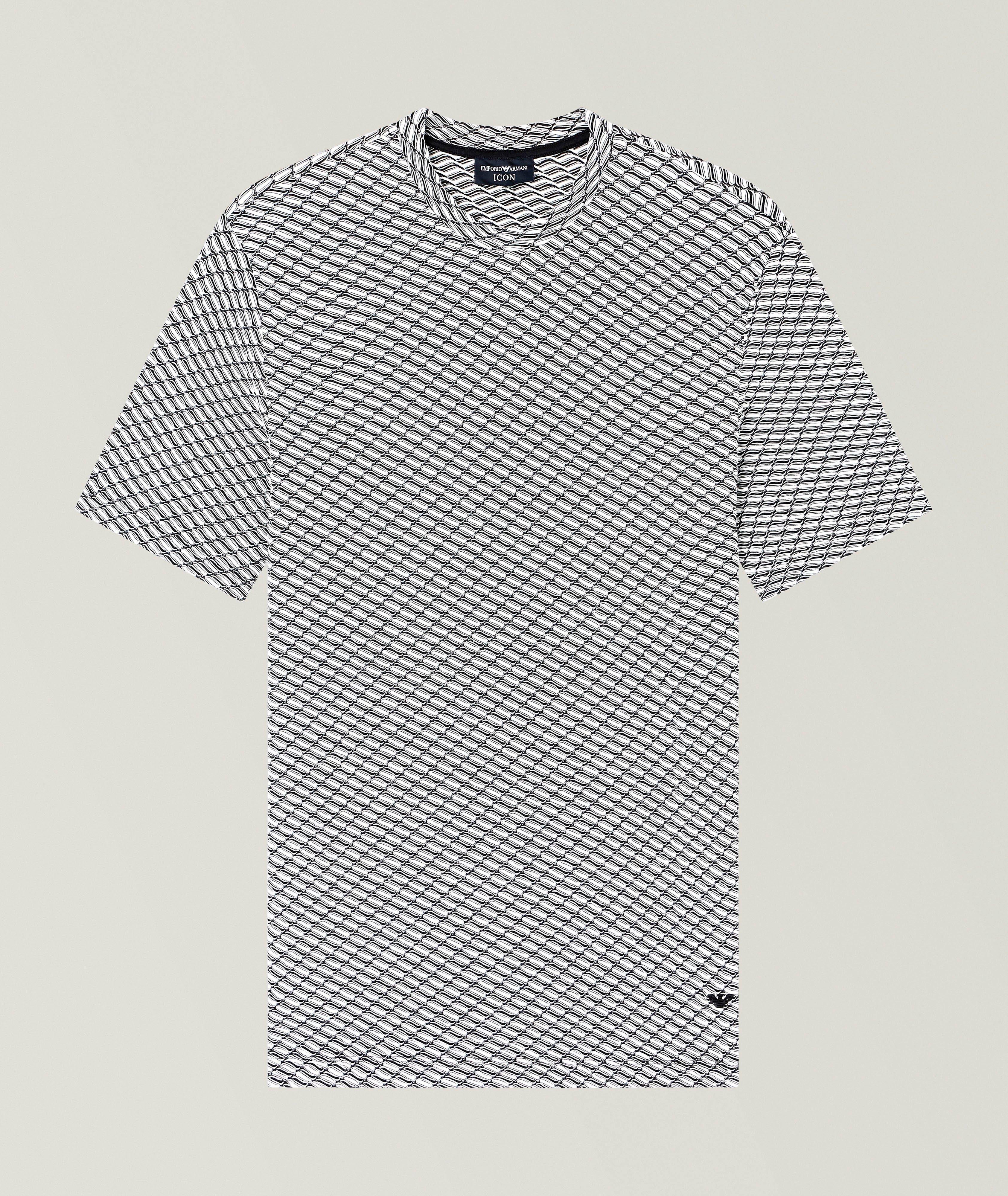 T-shirt à encolure ronde et à motif géométrique image 0