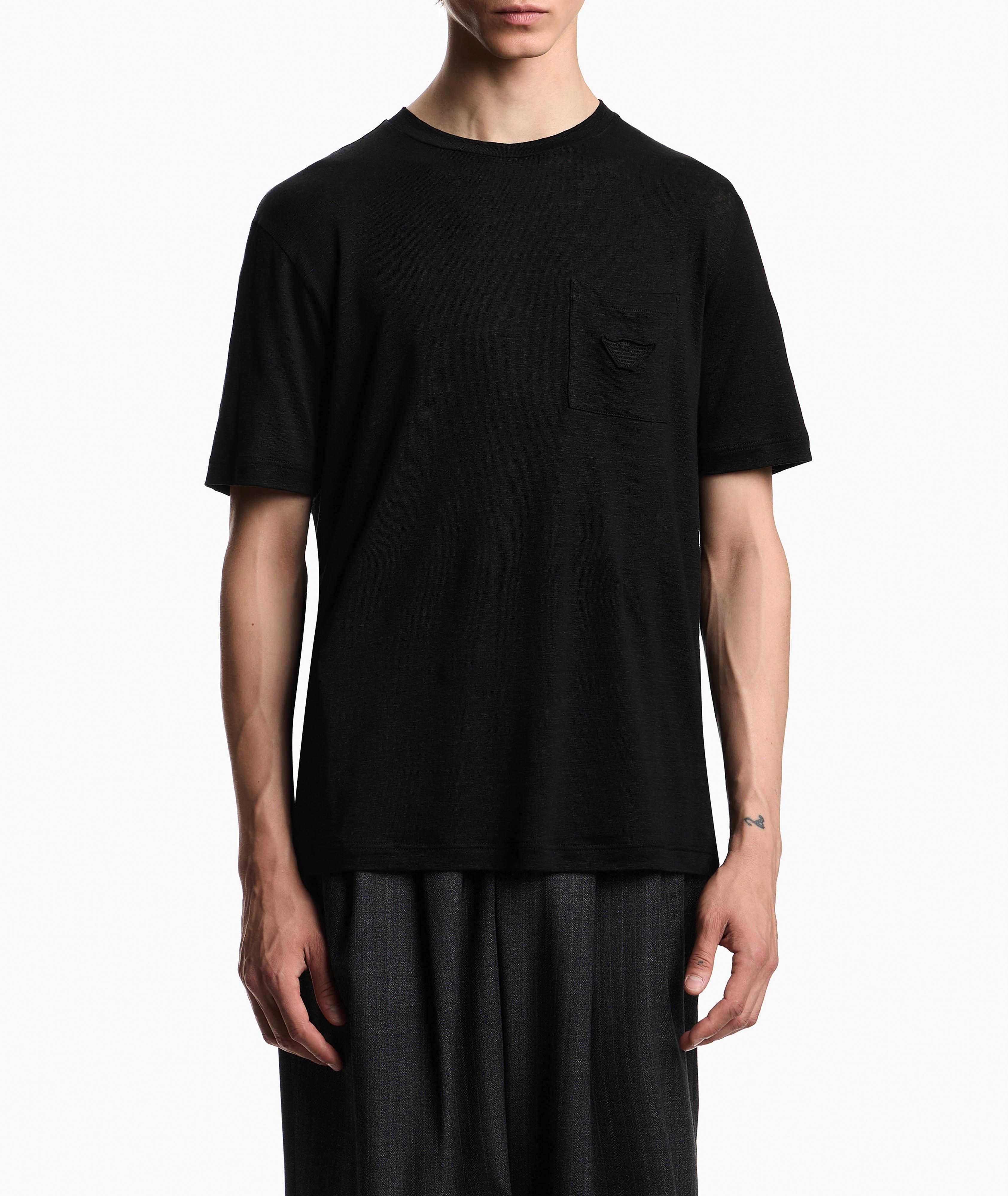 Stretch-Linen Pocket T-Shirt  image 1