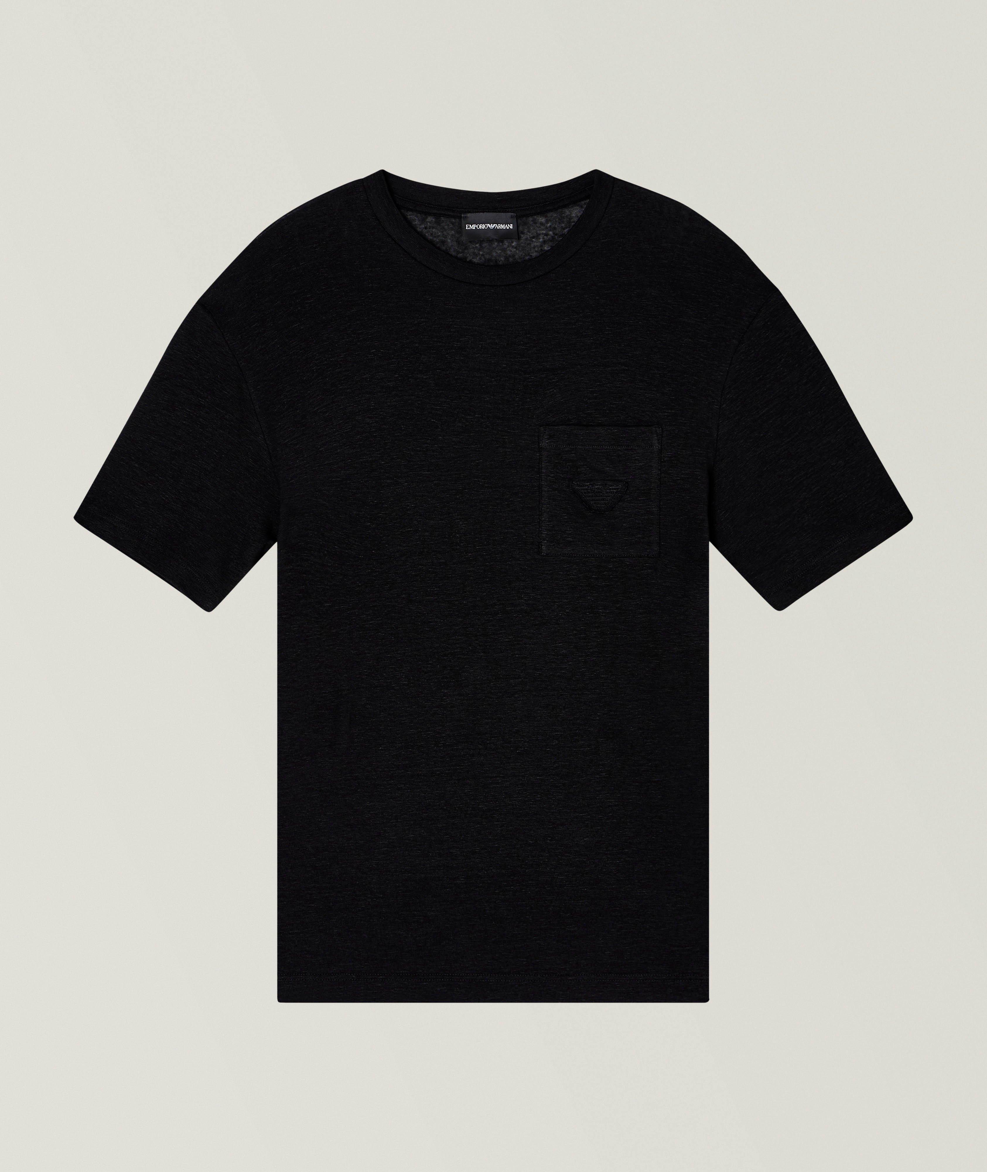 Stretch-Linen Pocket T-Shirt  image 0