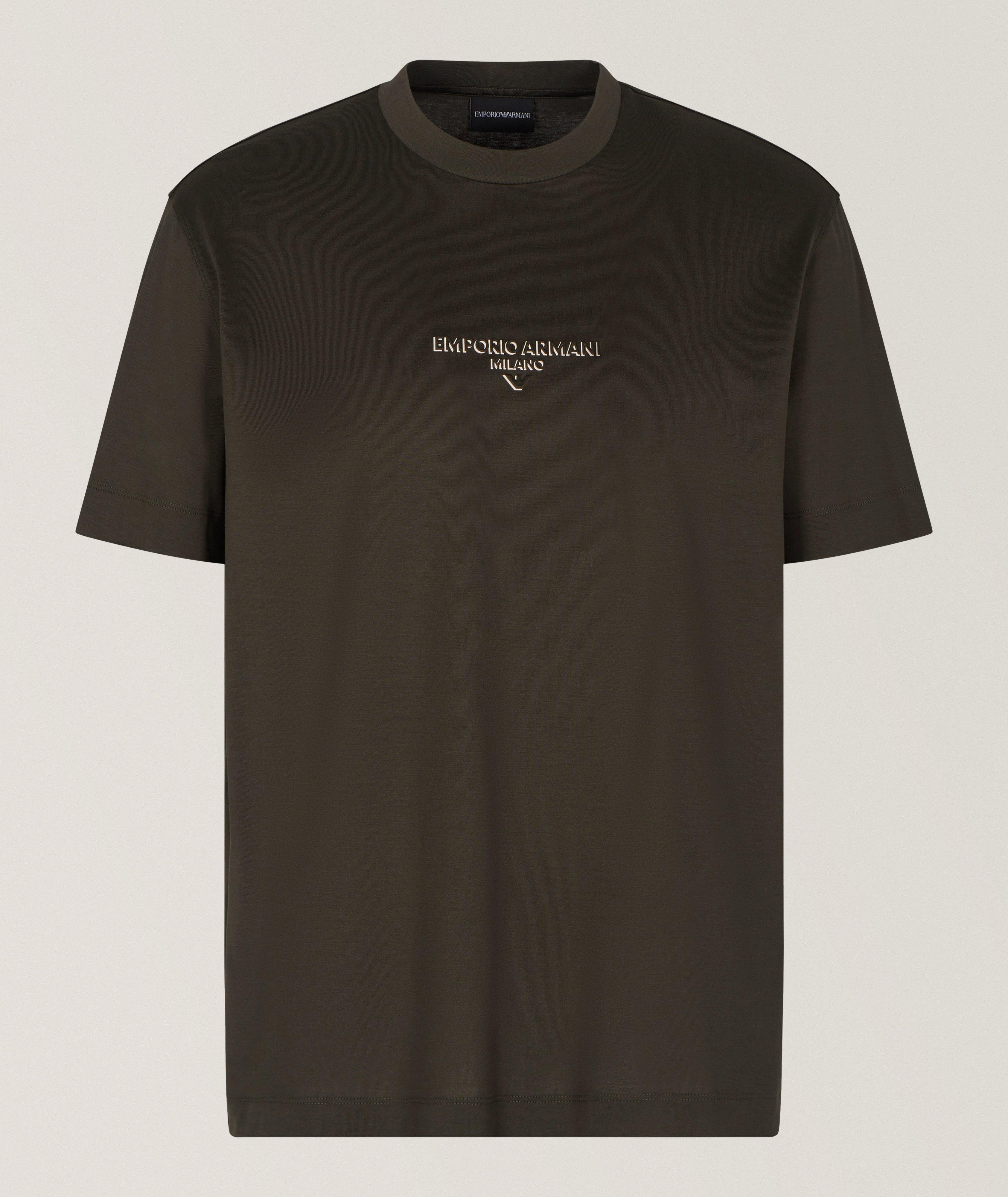 Lyocell-Cotton Blend 3D-Effect T-Shirt  image 0