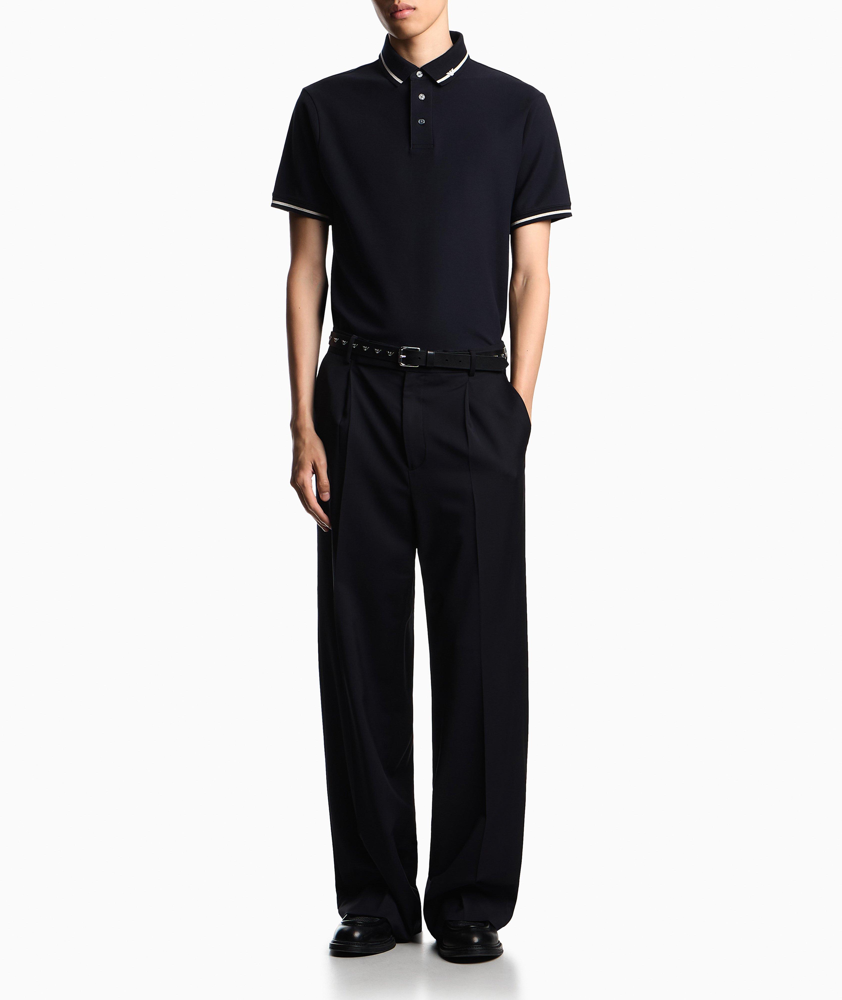 Contrast-Trim Cotton Piqué Polo image 4