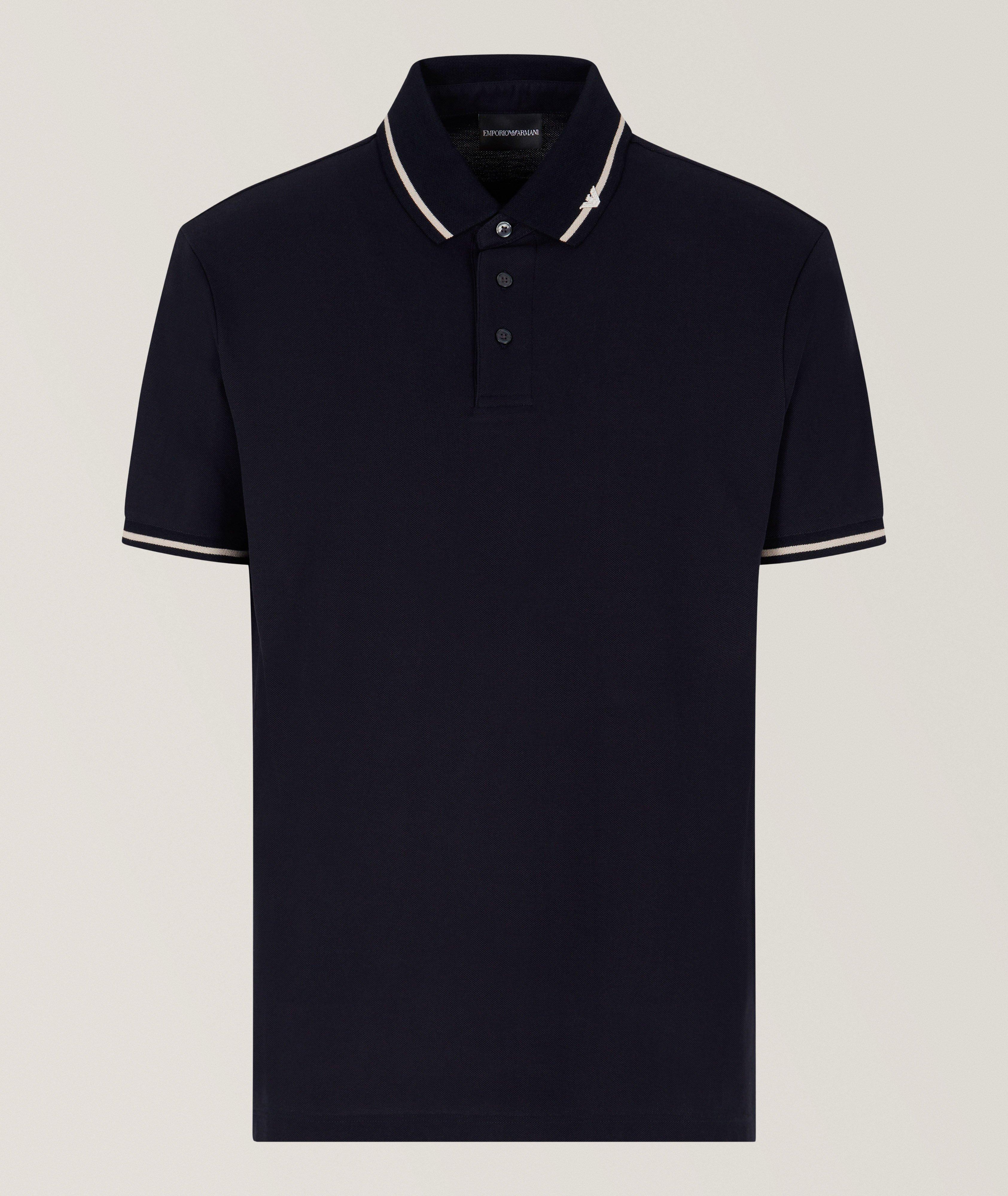 Contrast-Trim Cotton Piqué Polo image 0