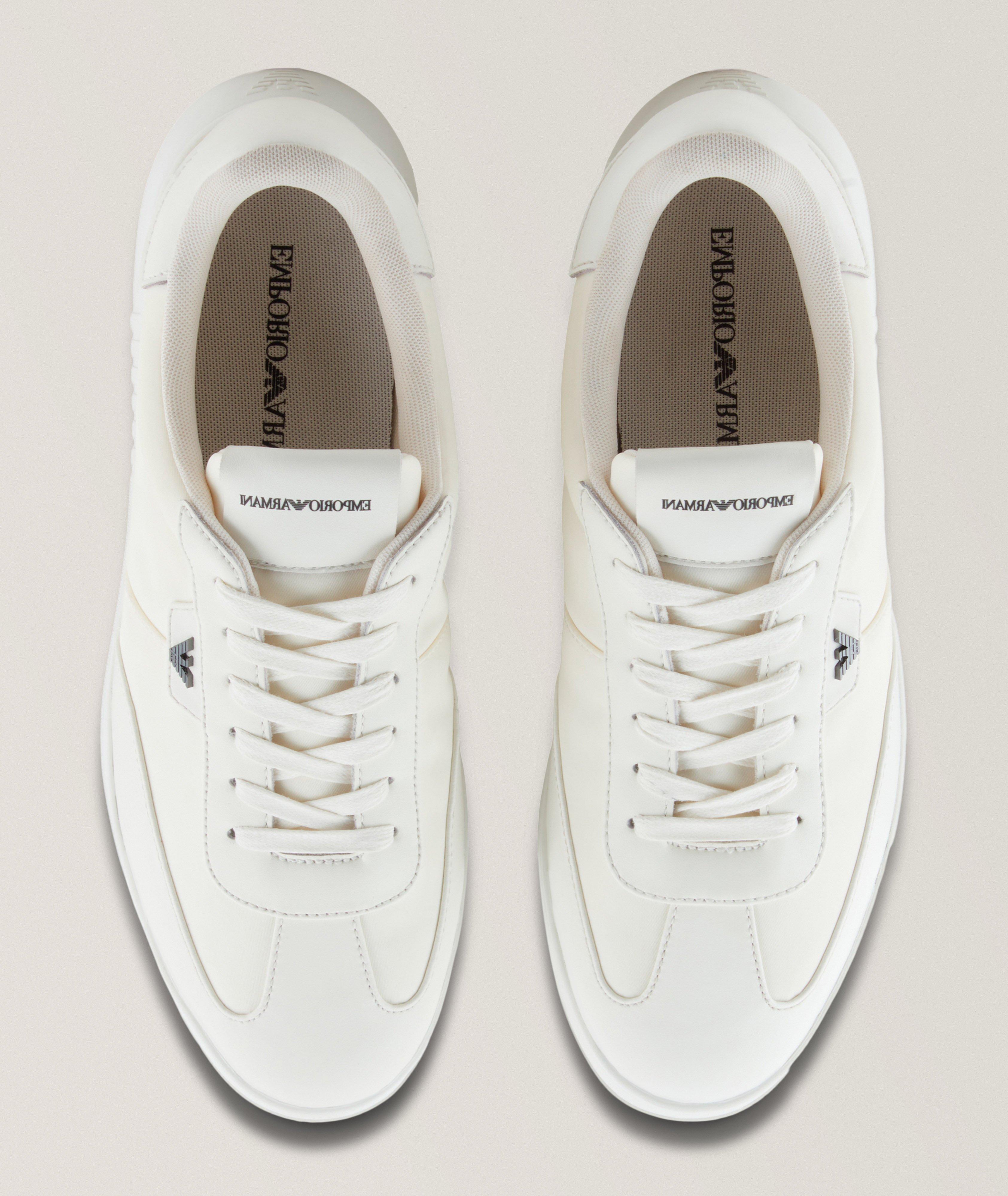 Baskets basses en nylon et cuir image 1