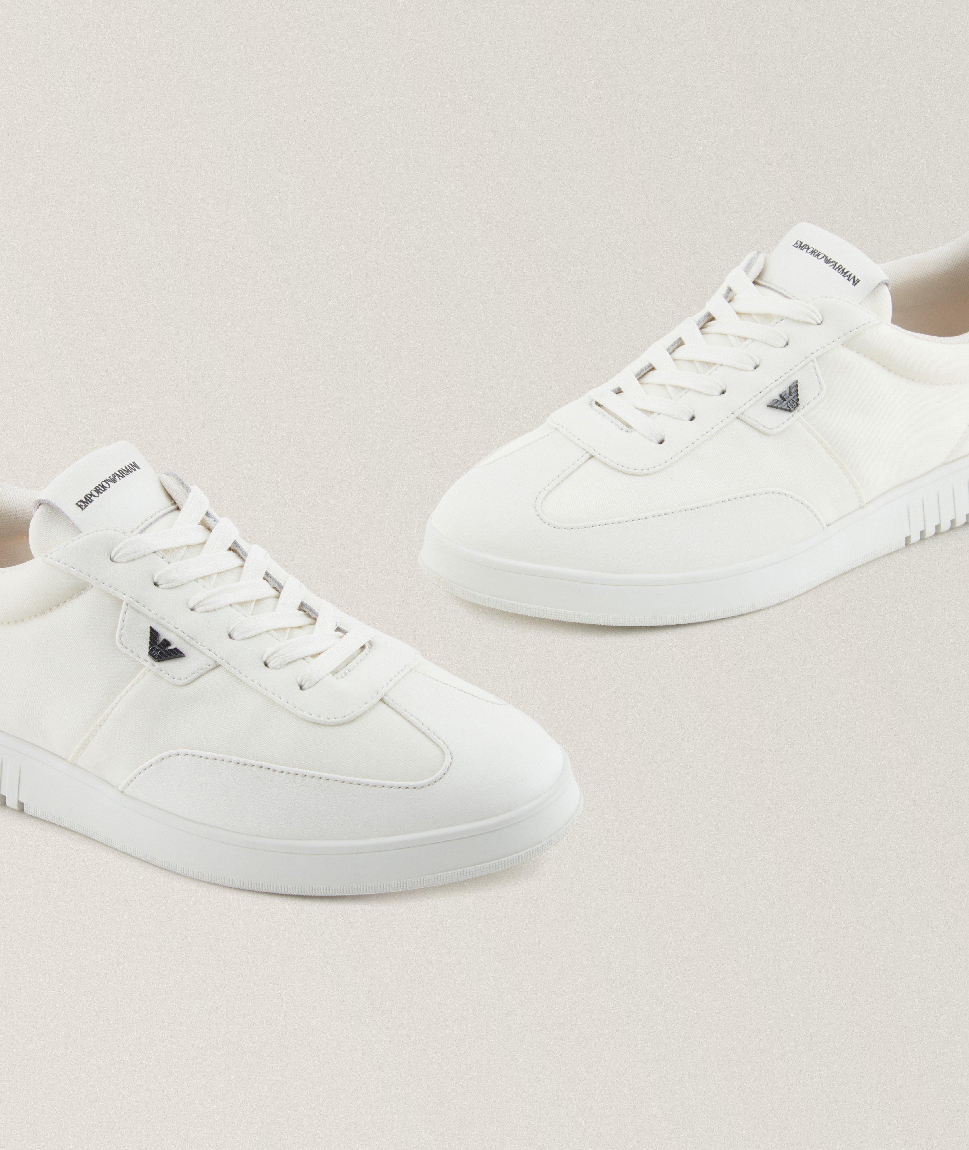 Baskets basses en nylon et cuir image 4