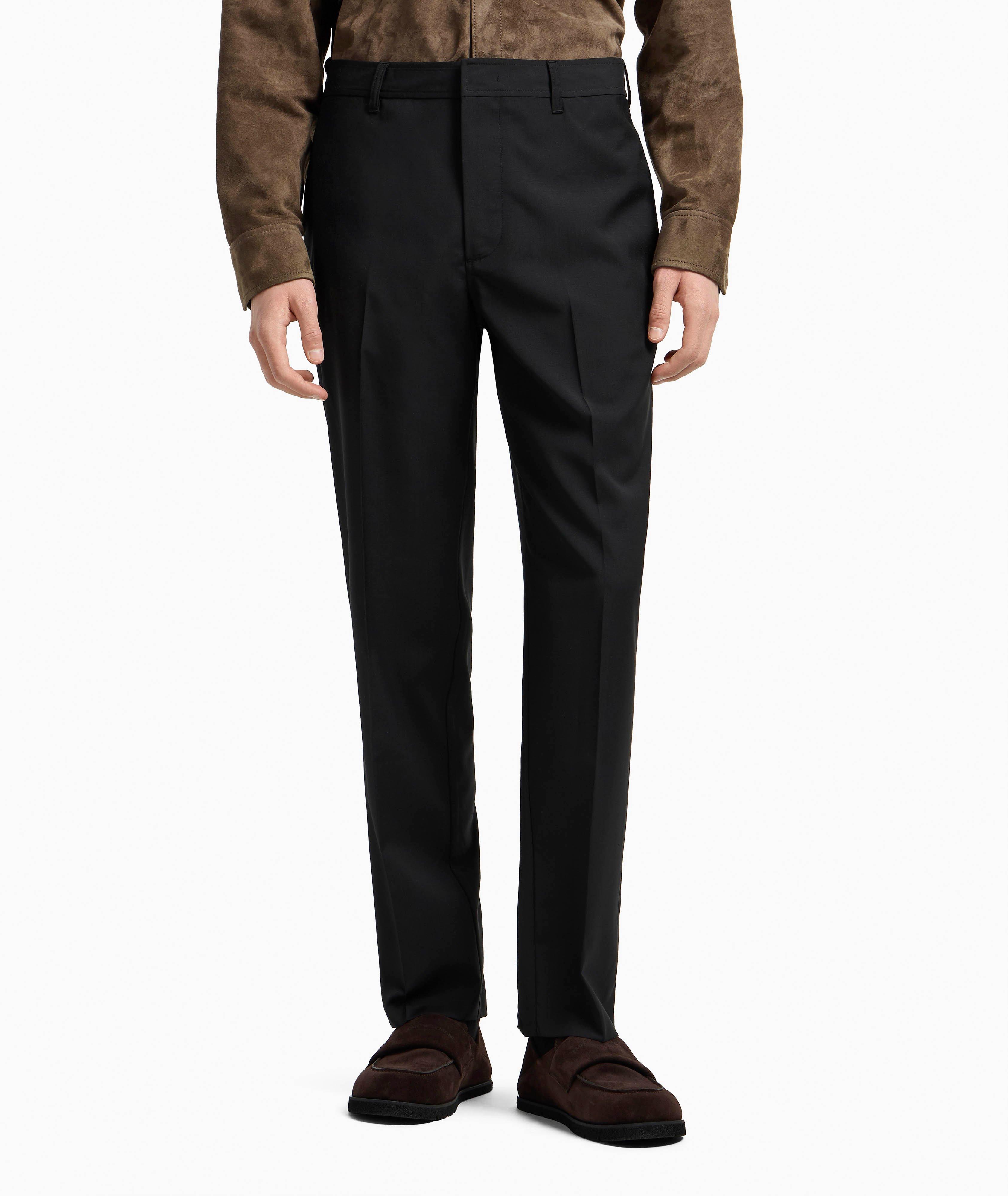 Flat-Front Stretch Seersucker Trousers image 1
