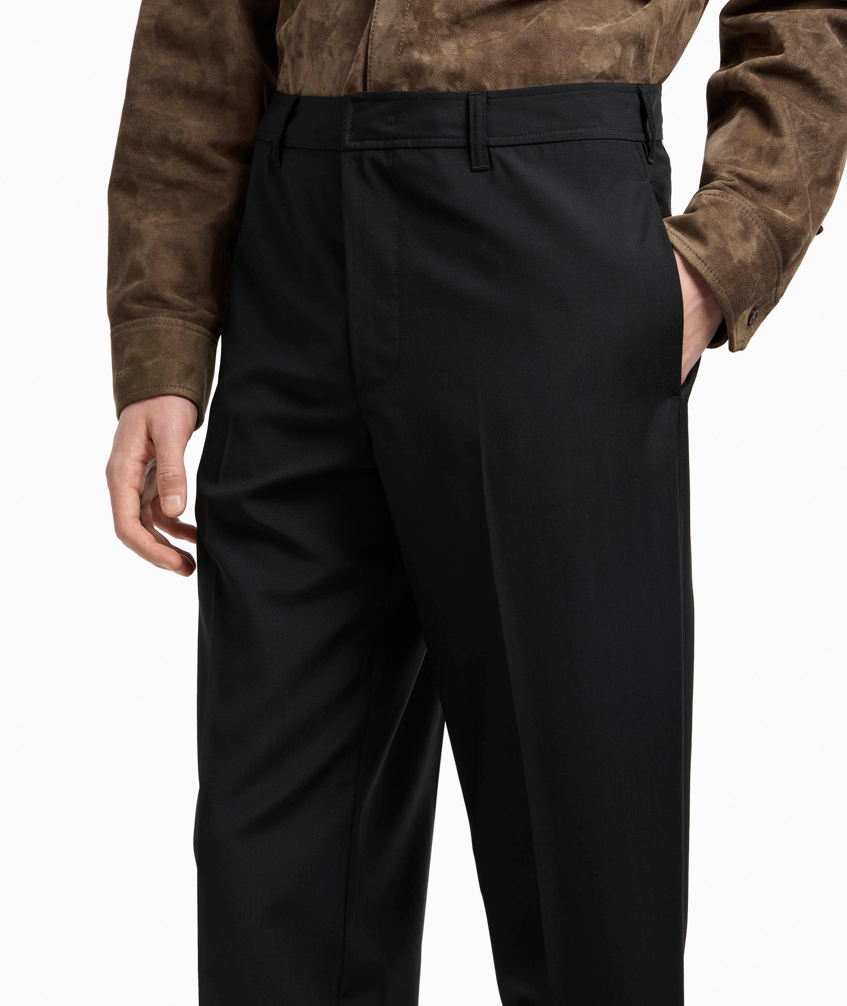 Flat-Front Stretch Seersucker Trousers image 3