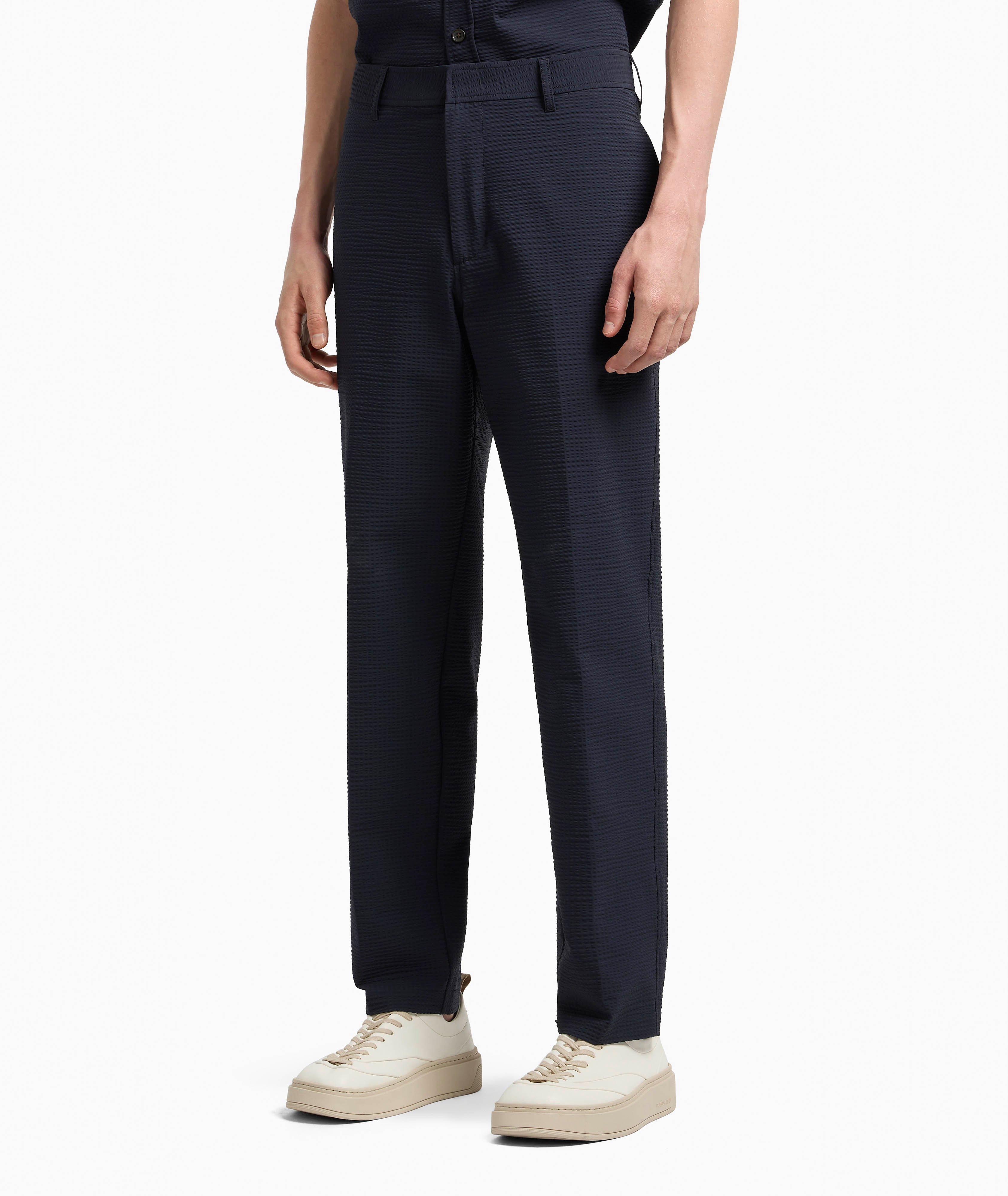 Pantalon en toile seersucker extensible image 1