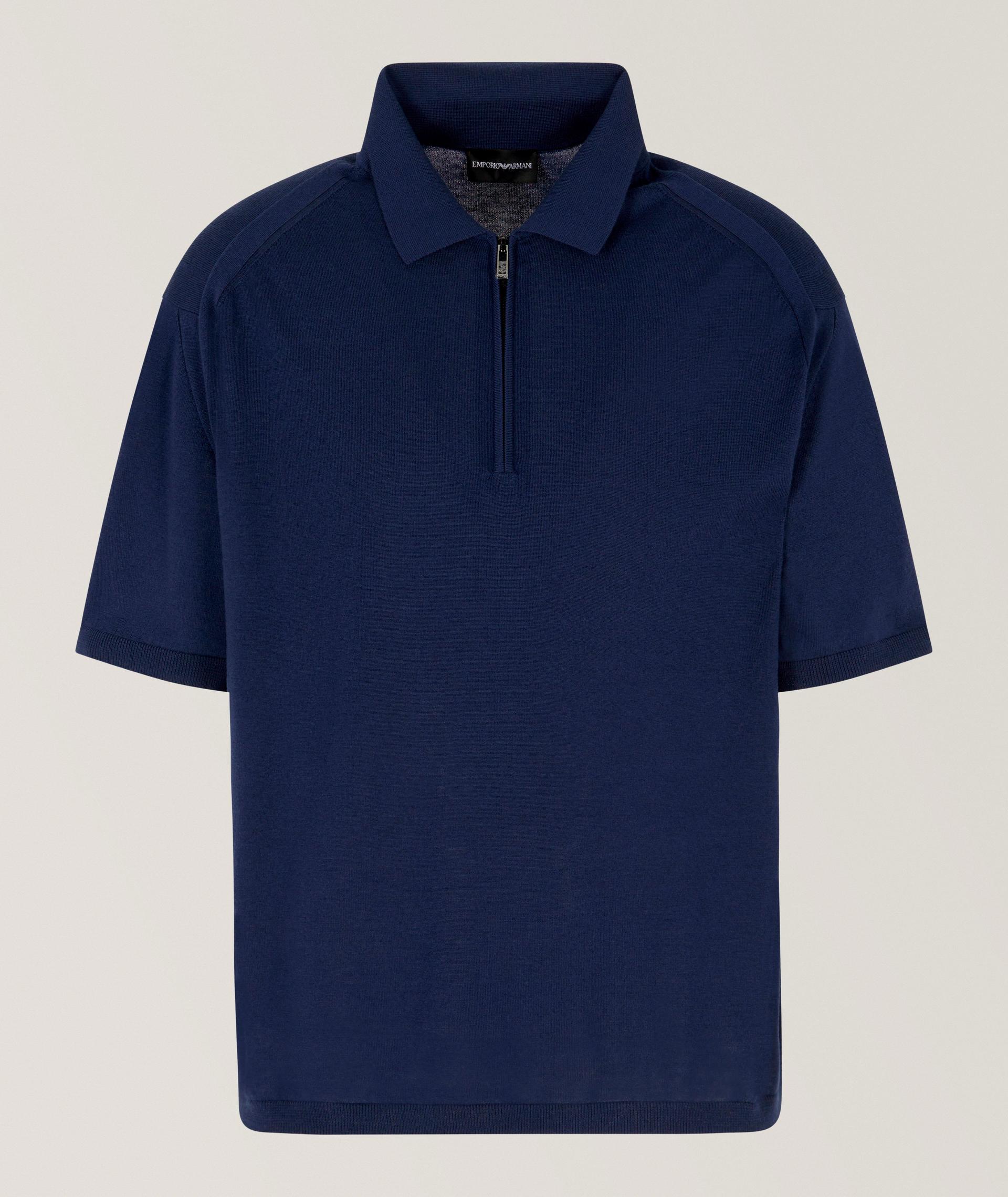 Lyocell-Blend Quarter-Zip Polo Sweater image 0