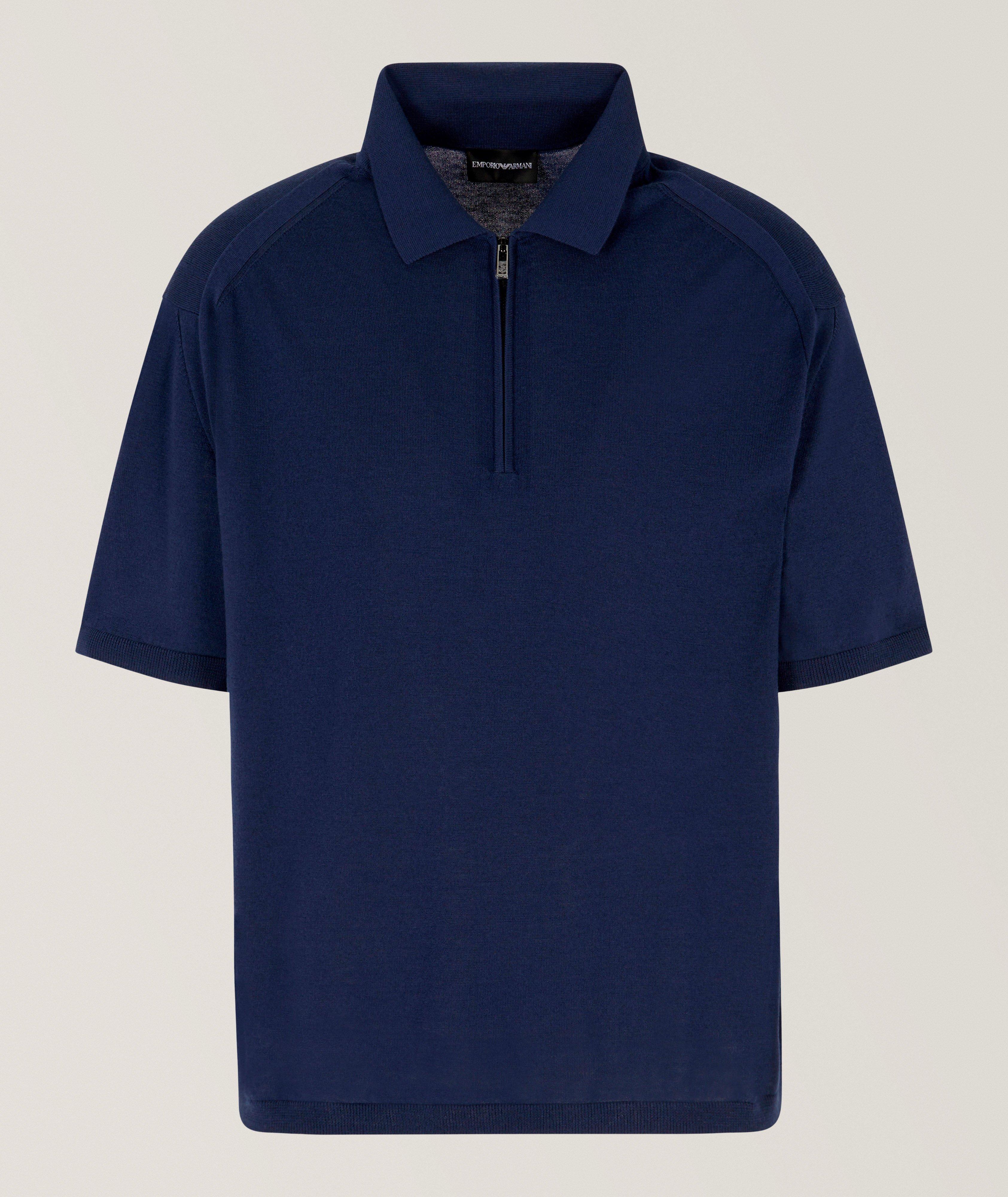 Lyocell-Blend Quarter-Zip Polo Sweater image 0