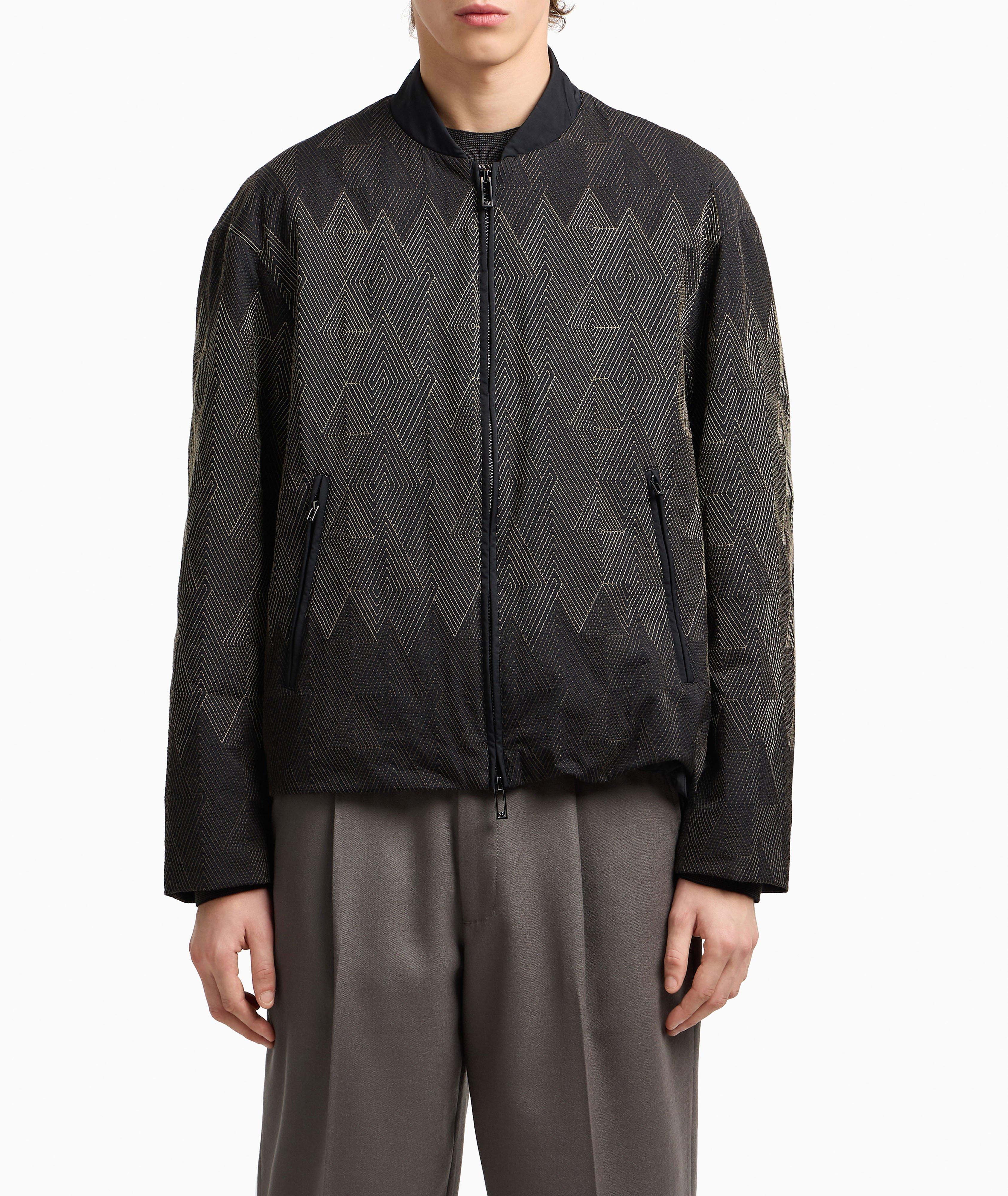 Optical Embroidered Twill Blouson image 1