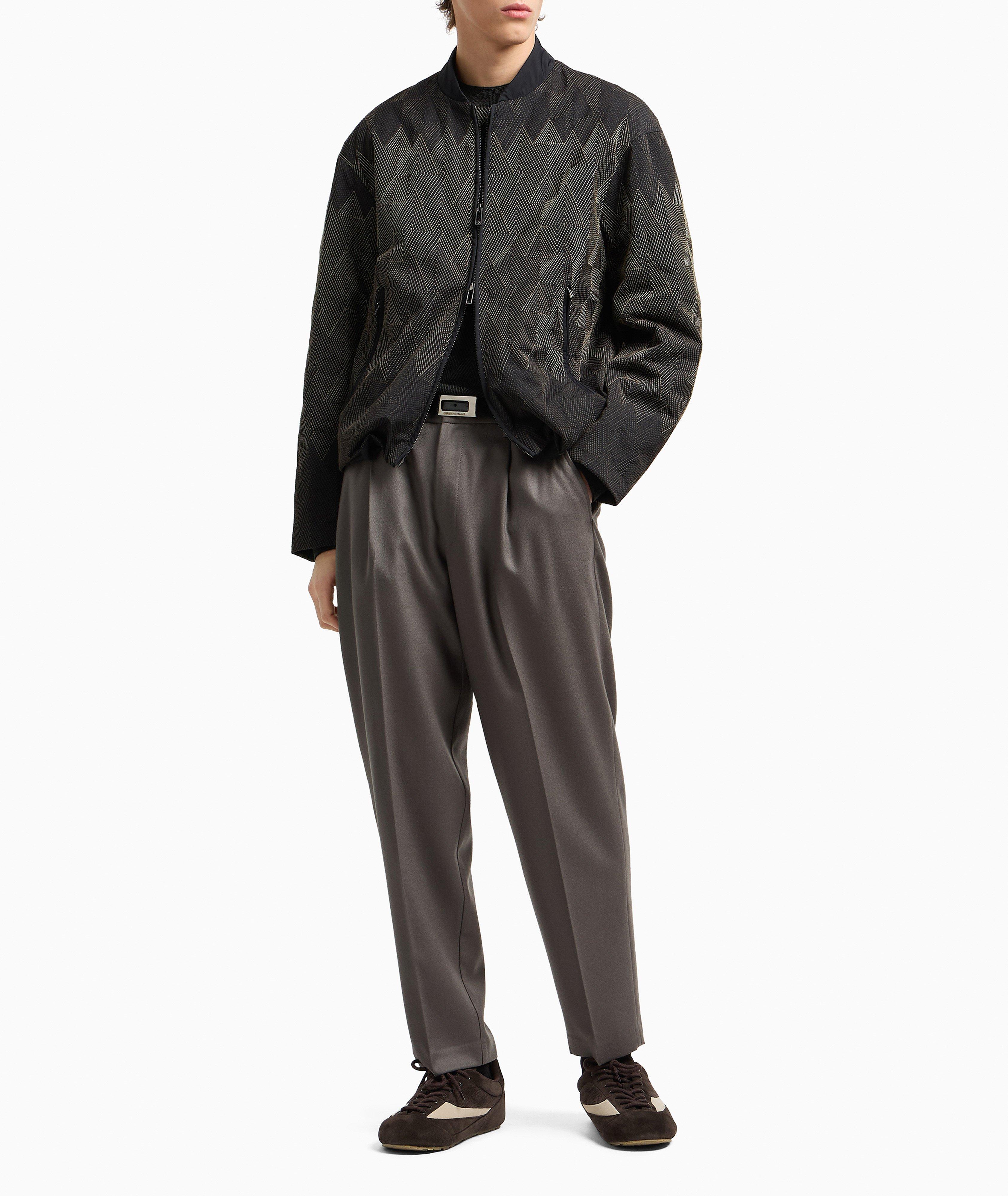 Optical Embroidered Twill Blouson image 4
