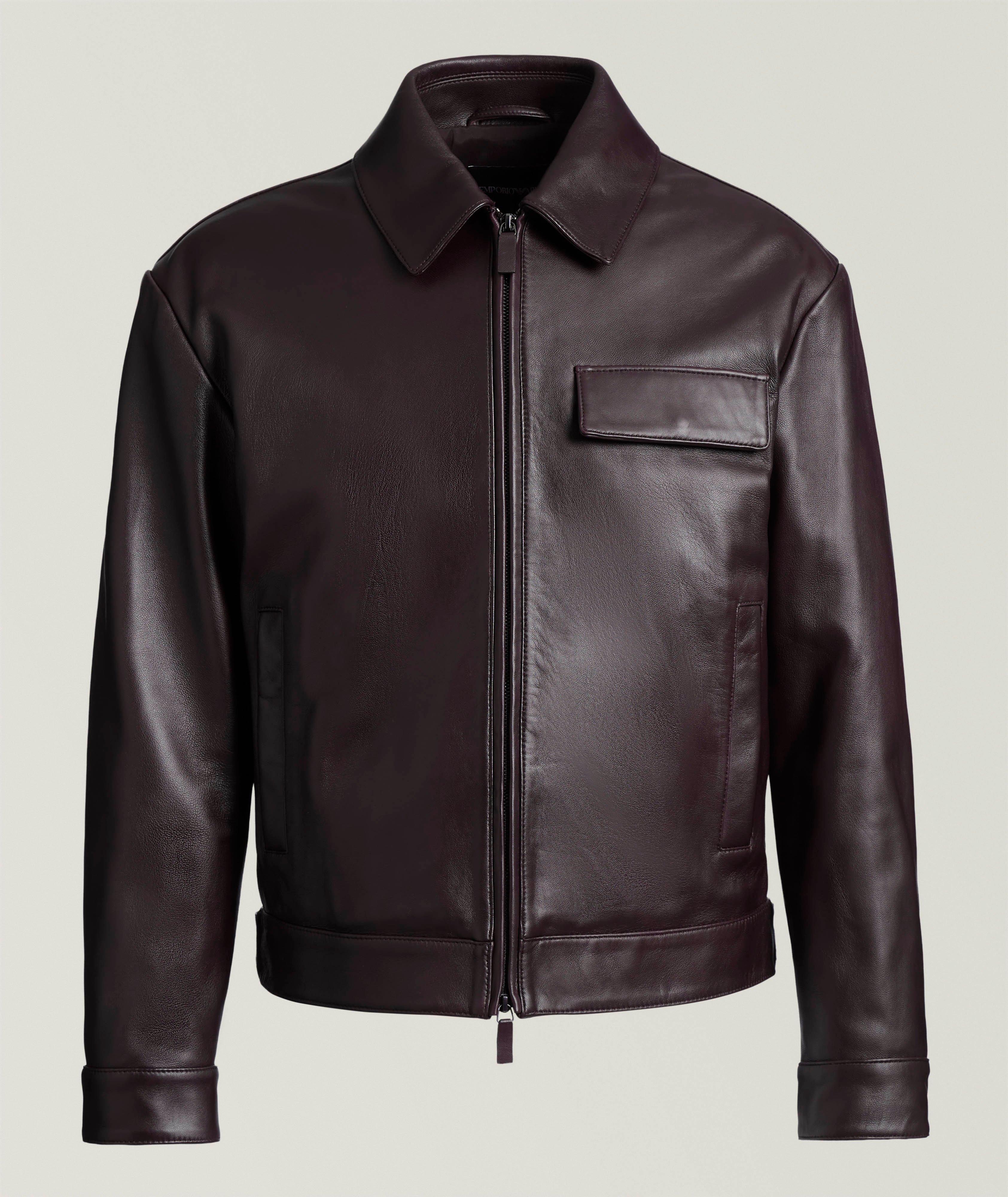 Blouson en cuir nappa plongé d’agneau image 0
