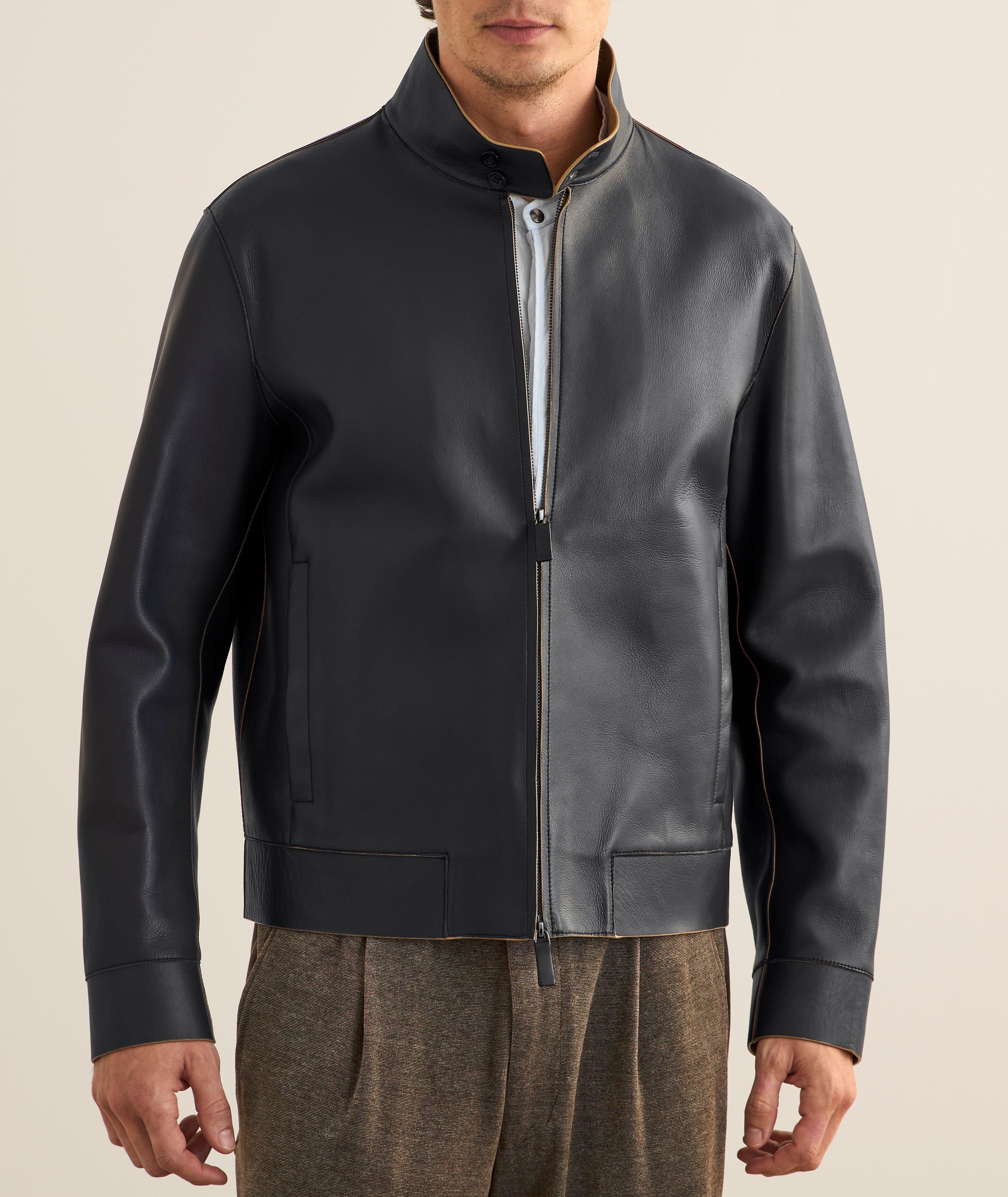 Blouson Icon en cuir nappa d’agneau image 1
