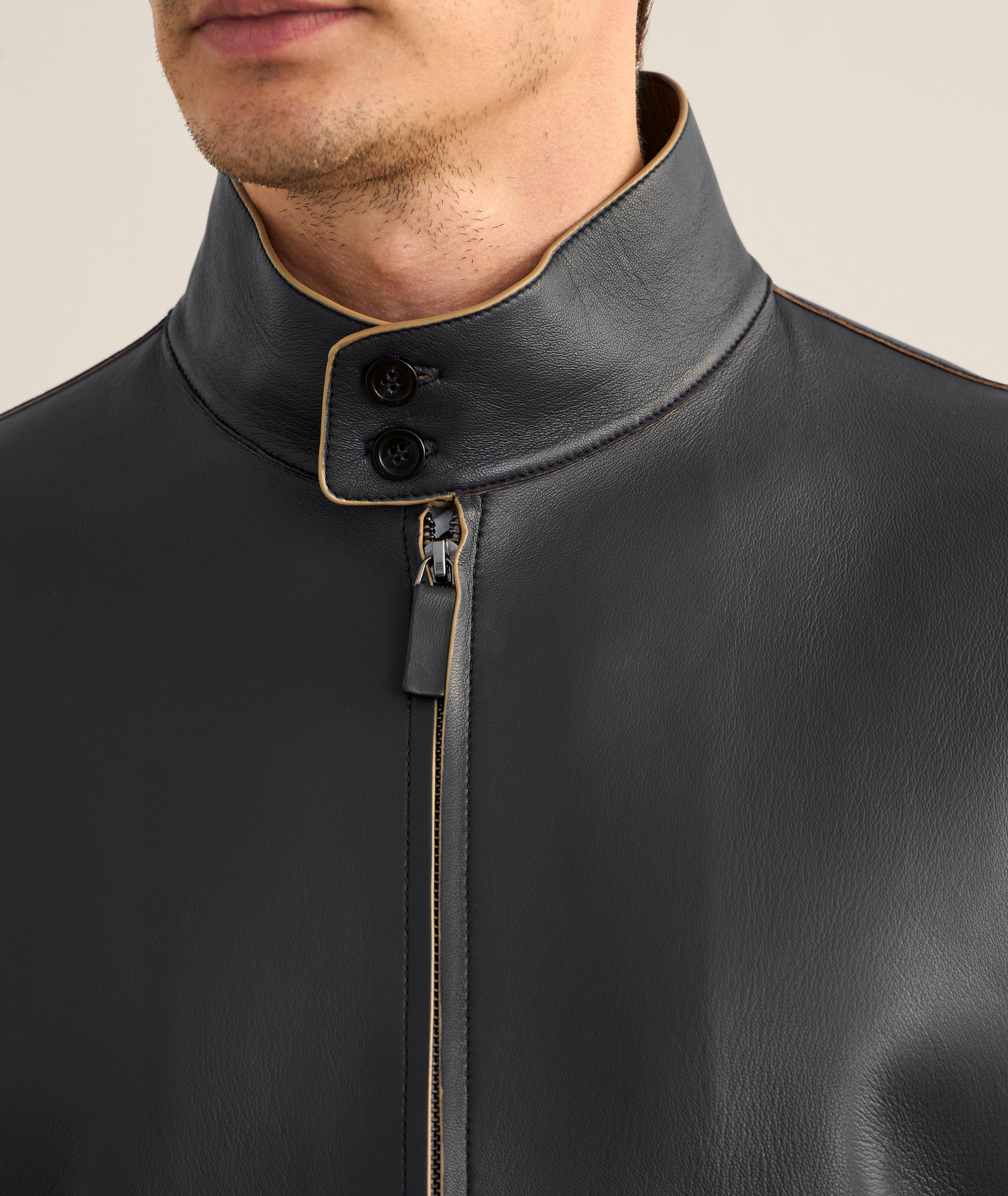 Blouson Icon en cuir nappa d’agneau image 3