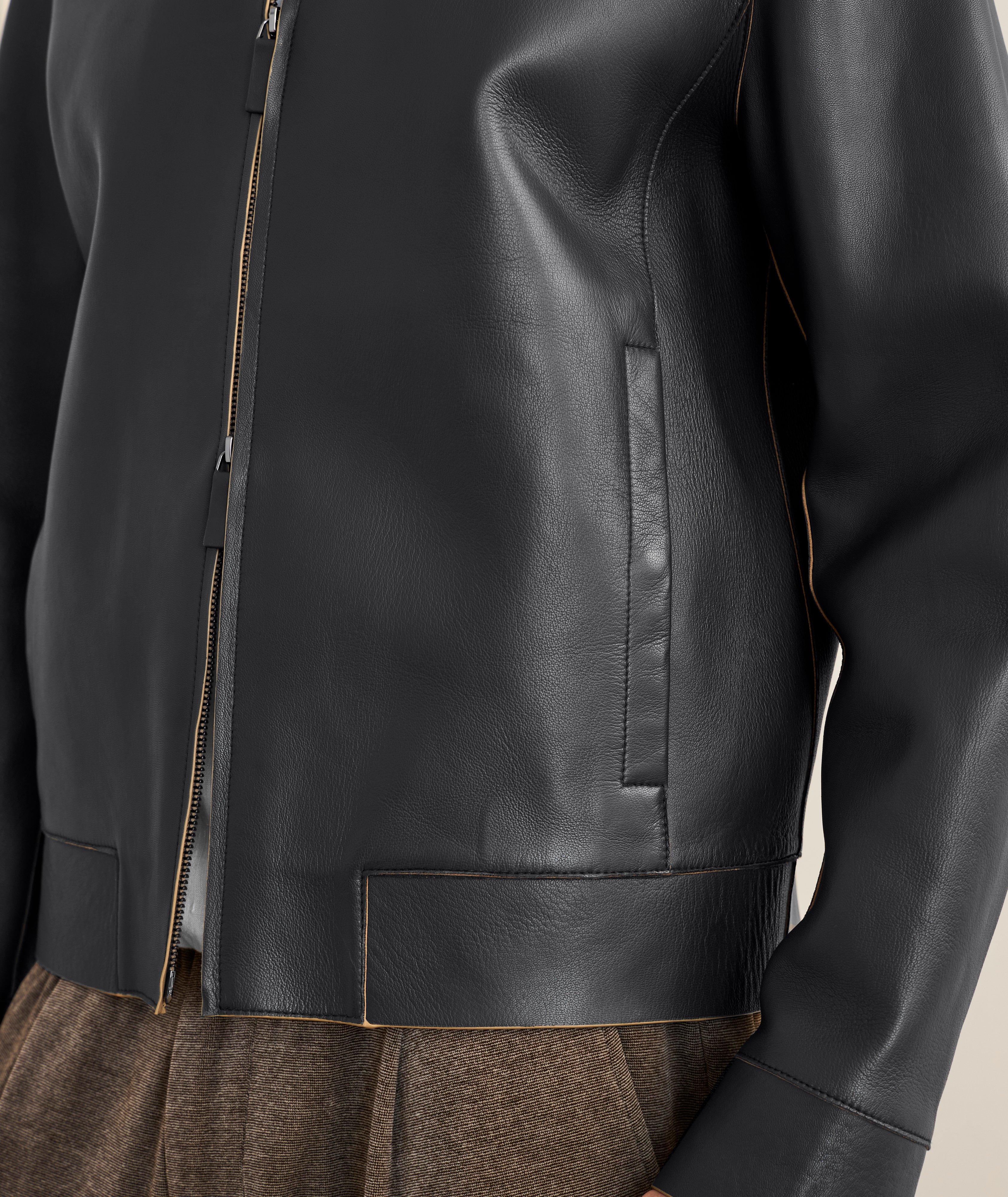 Blouson Icon en cuir nappa d’agneau image 4