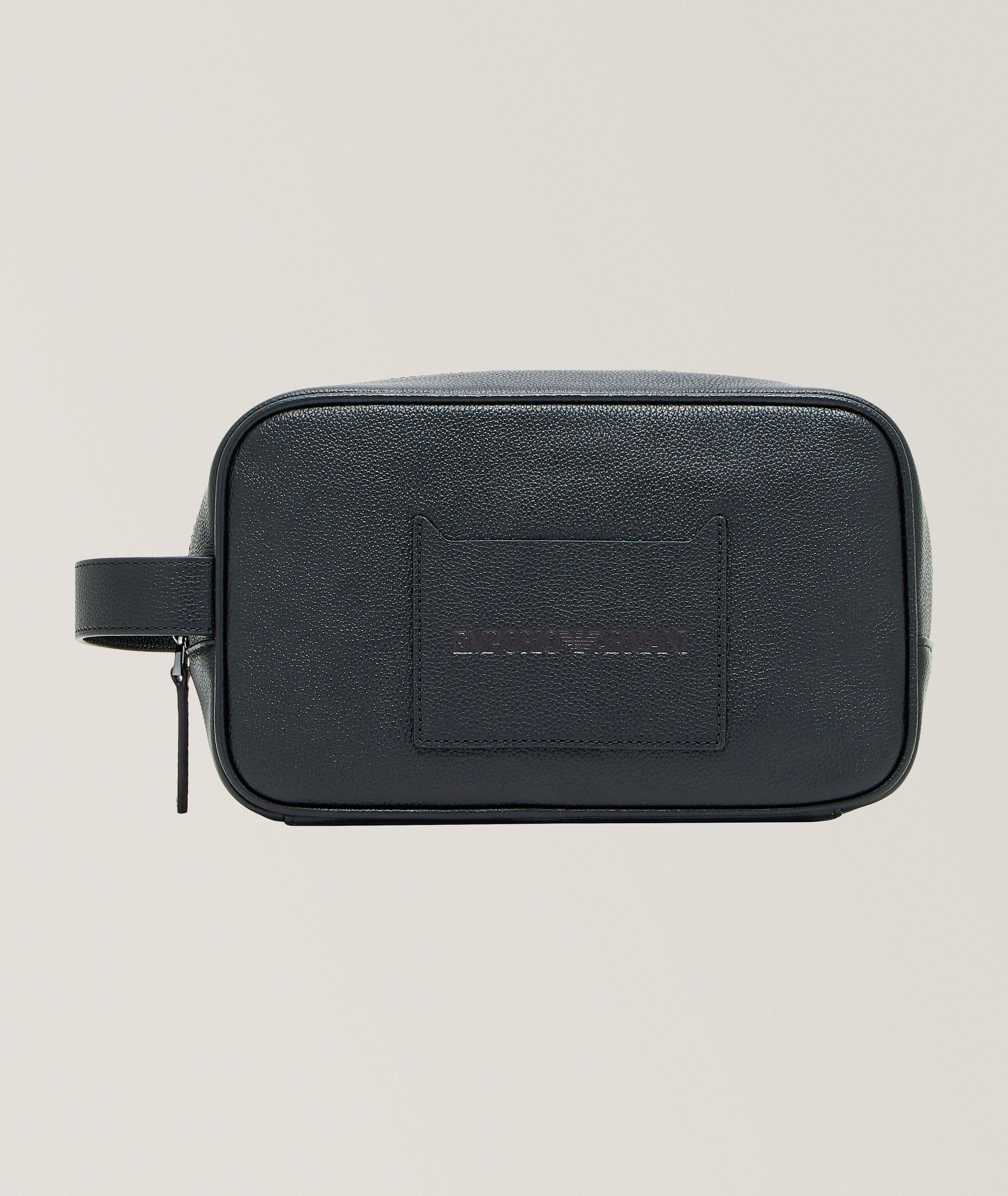 Tumbled Leather Washbag image 1