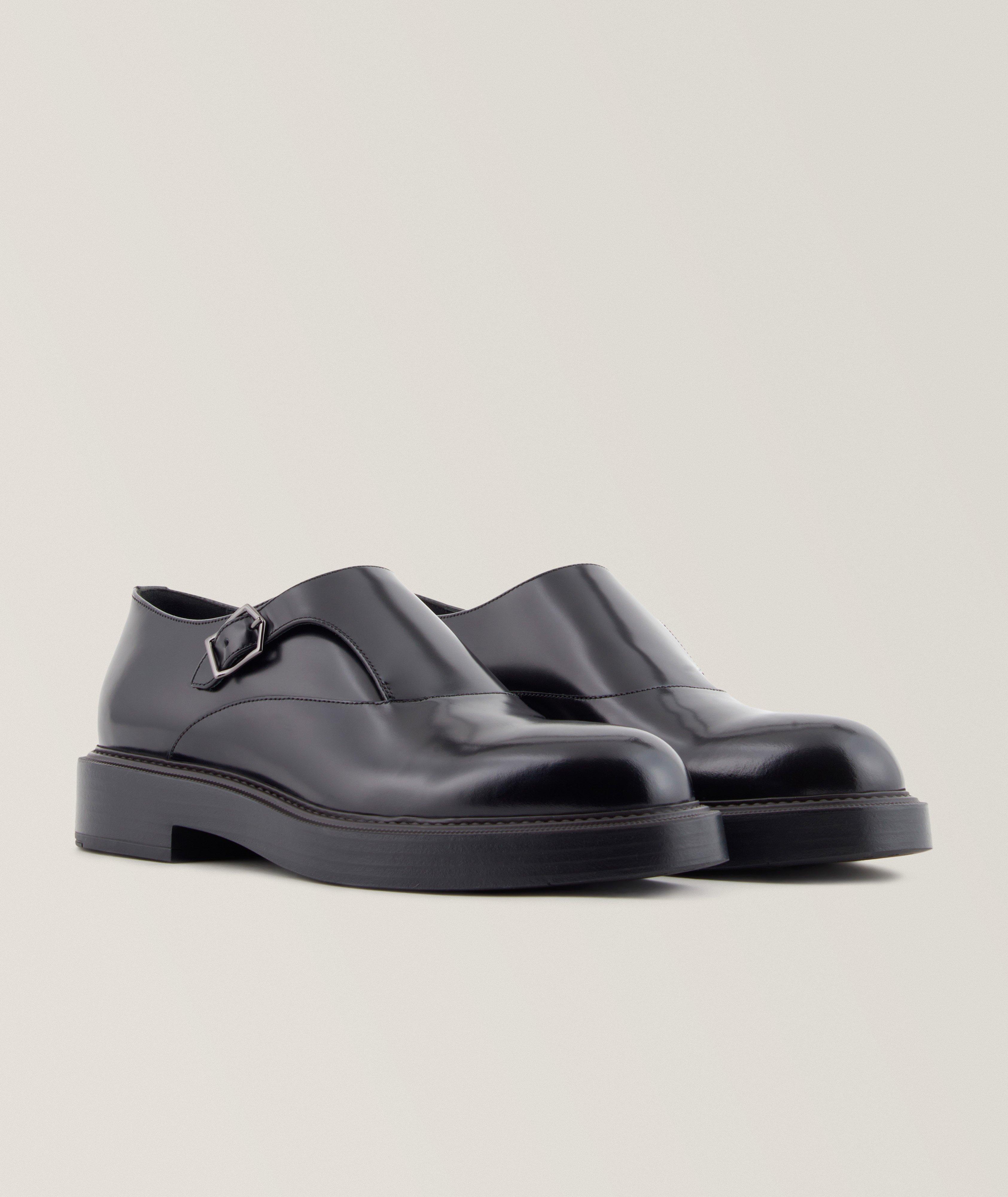 Brushed Leather Monkstraps image 3