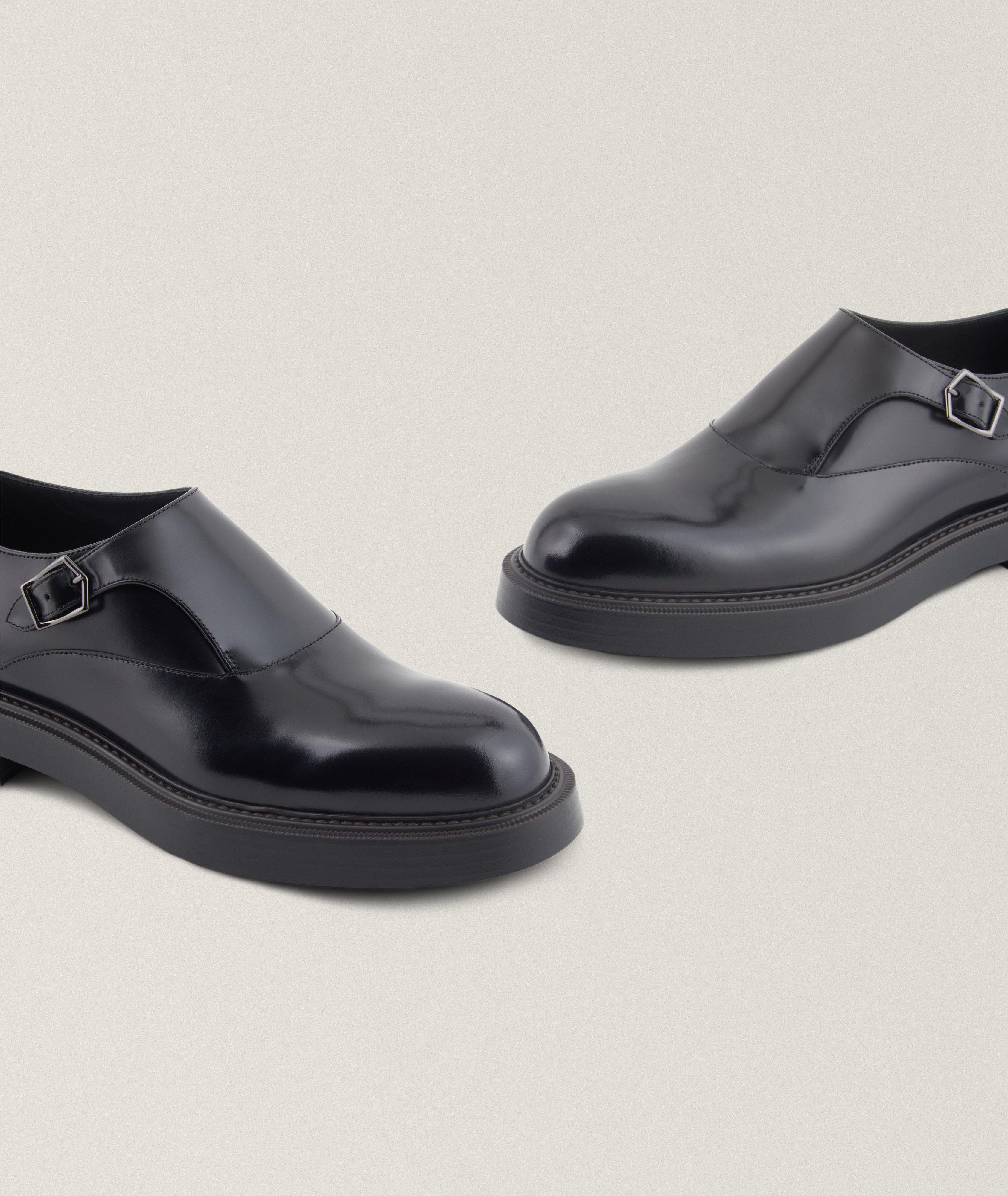 Brushed Leather Monkstraps image 4