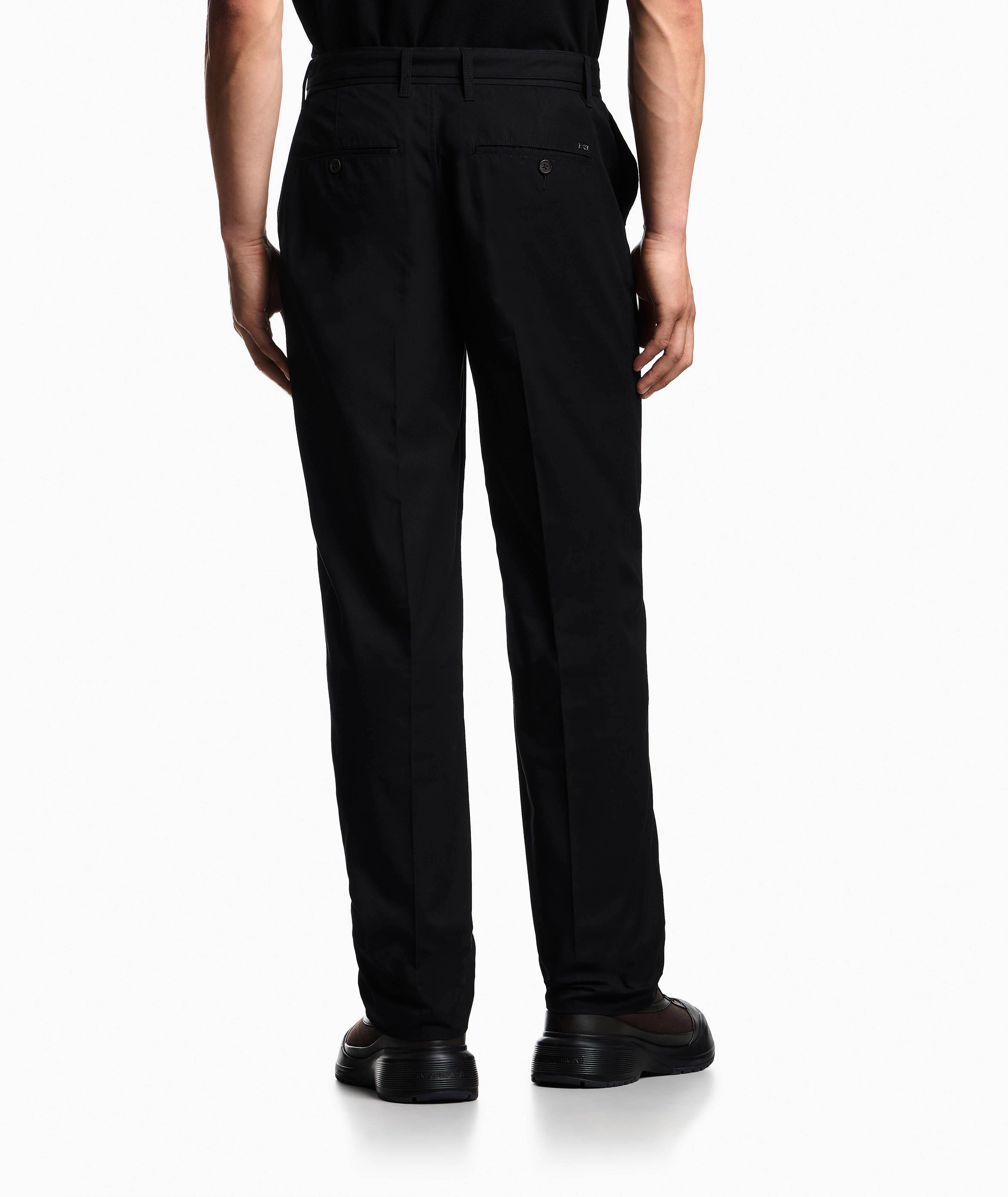 Pantalon habillé ceinturé en coton et en soie image 2