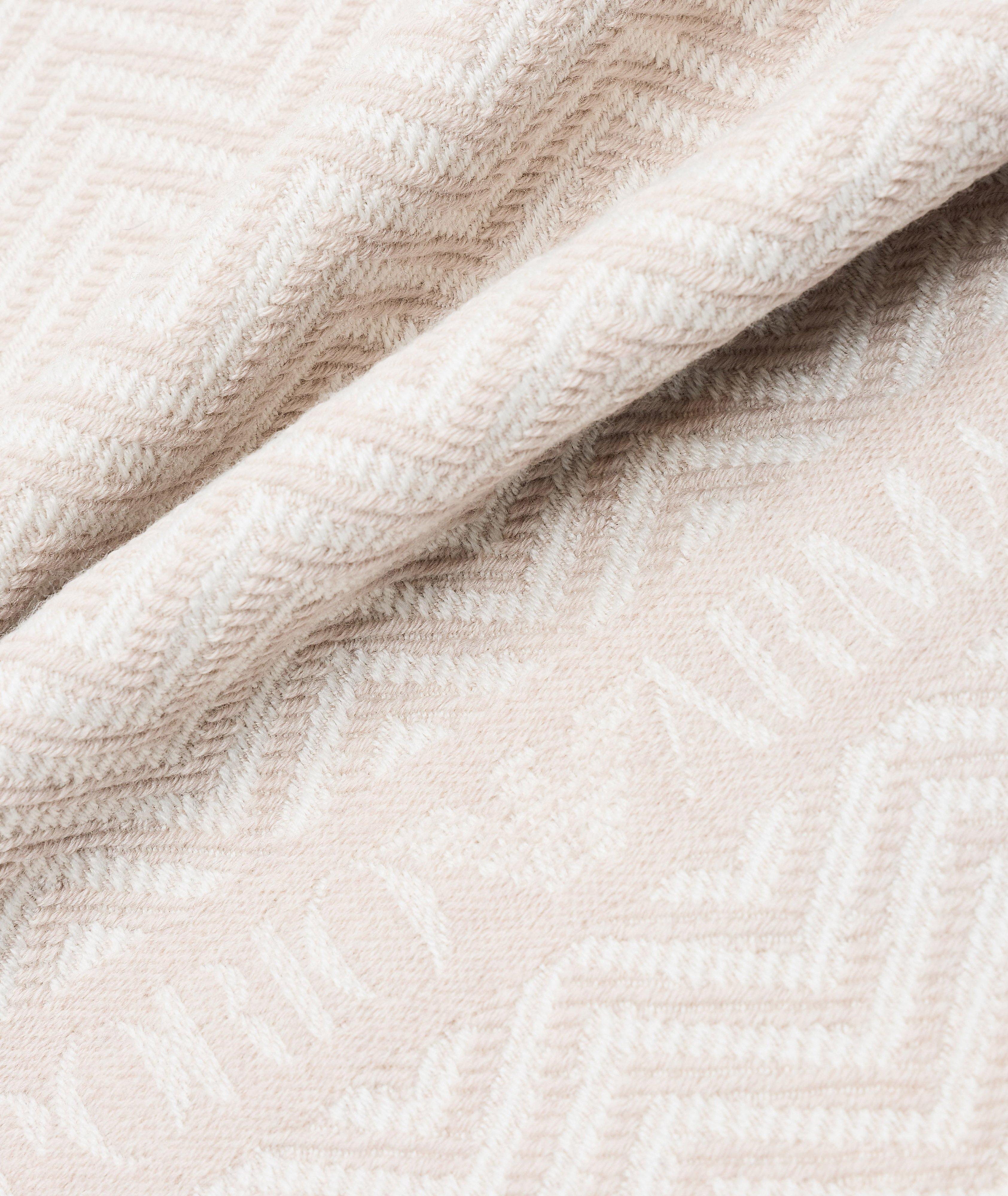 Jacquard Chevron Wool Scarf image 1