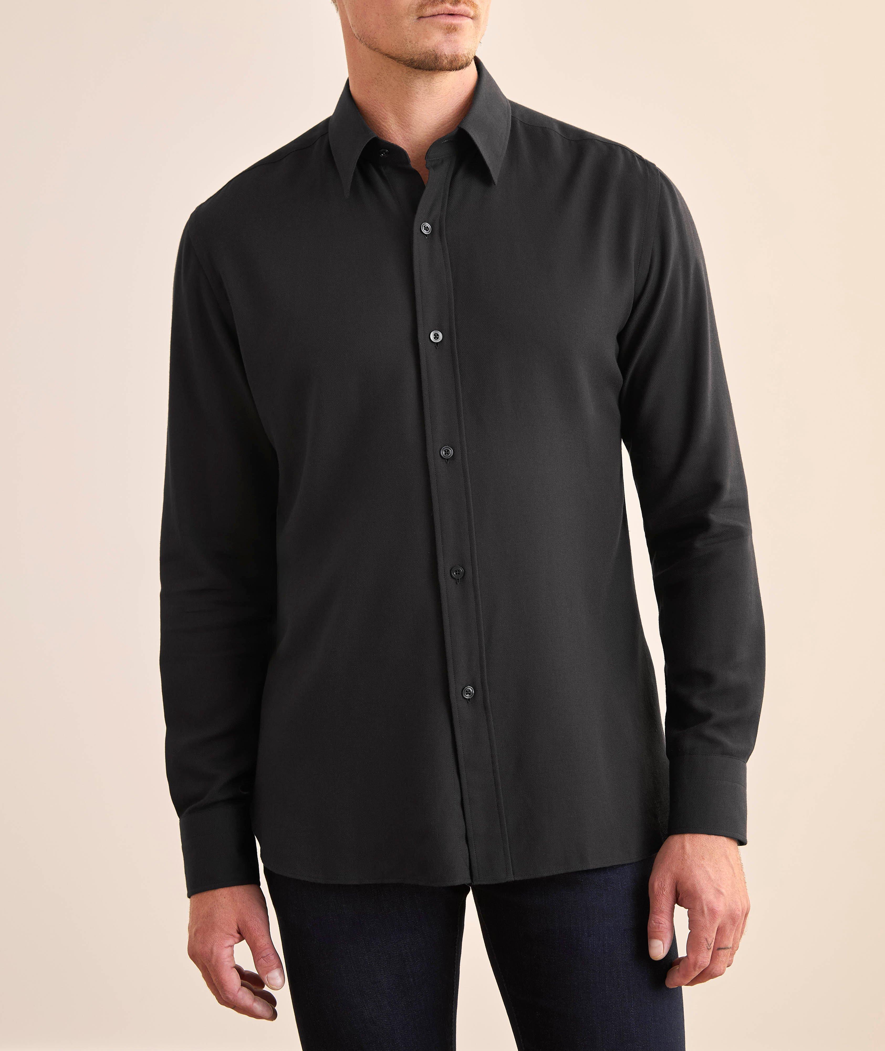 Chemise en twill de coton et de cachemire image 1