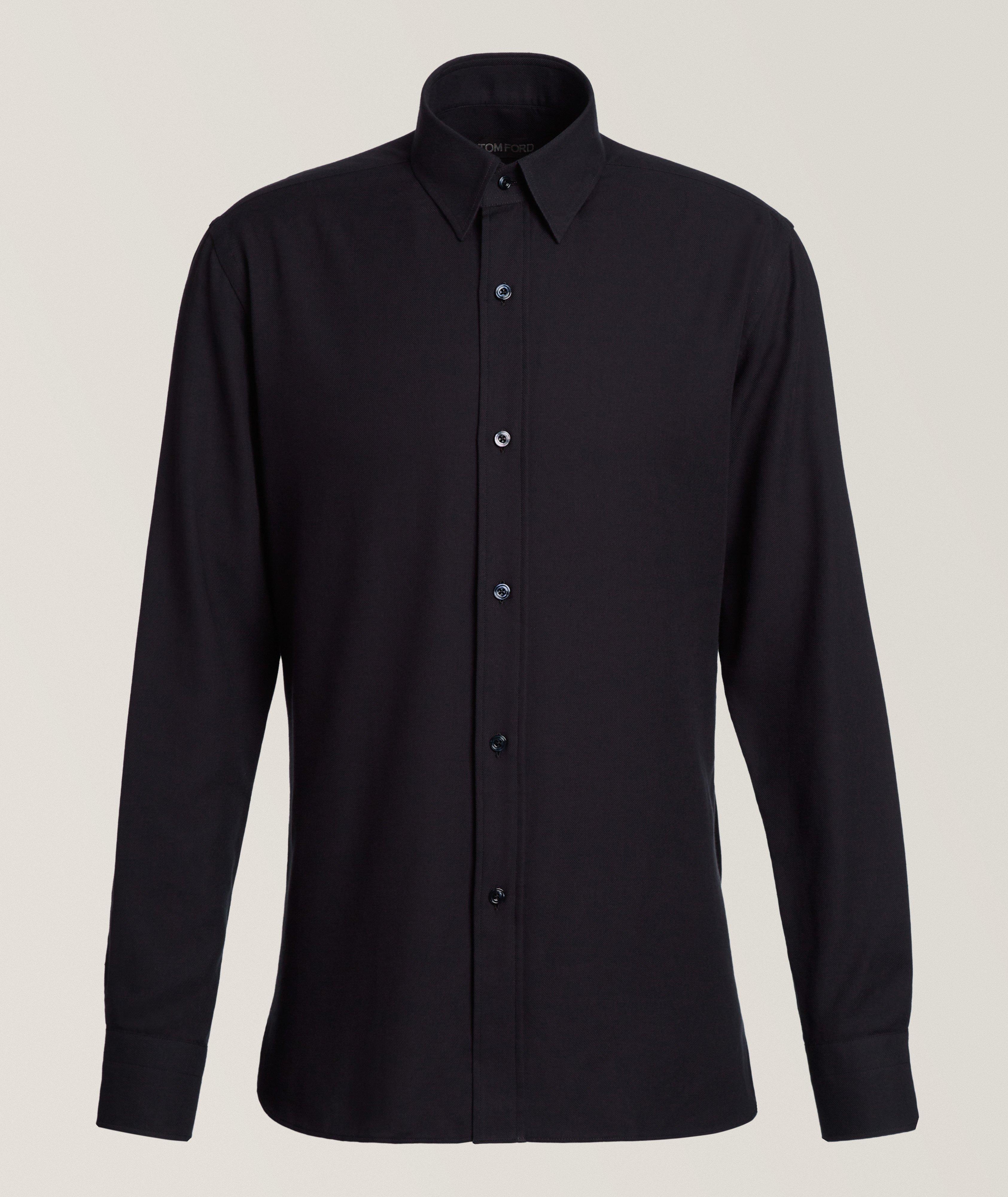 Chemise en twill de coton et de cachemire image 0