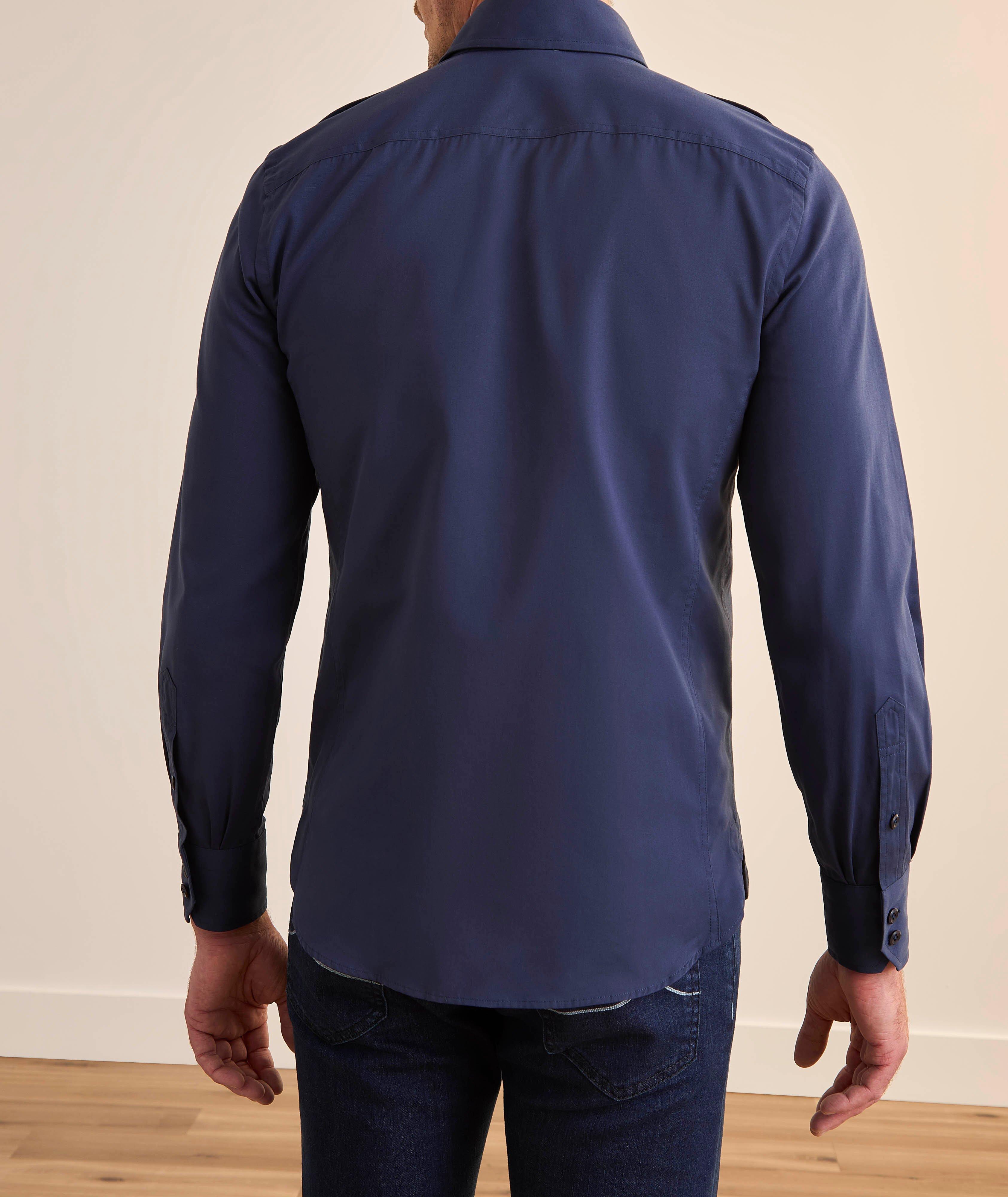 Cotton-Silk Faille Military Shirt image 2