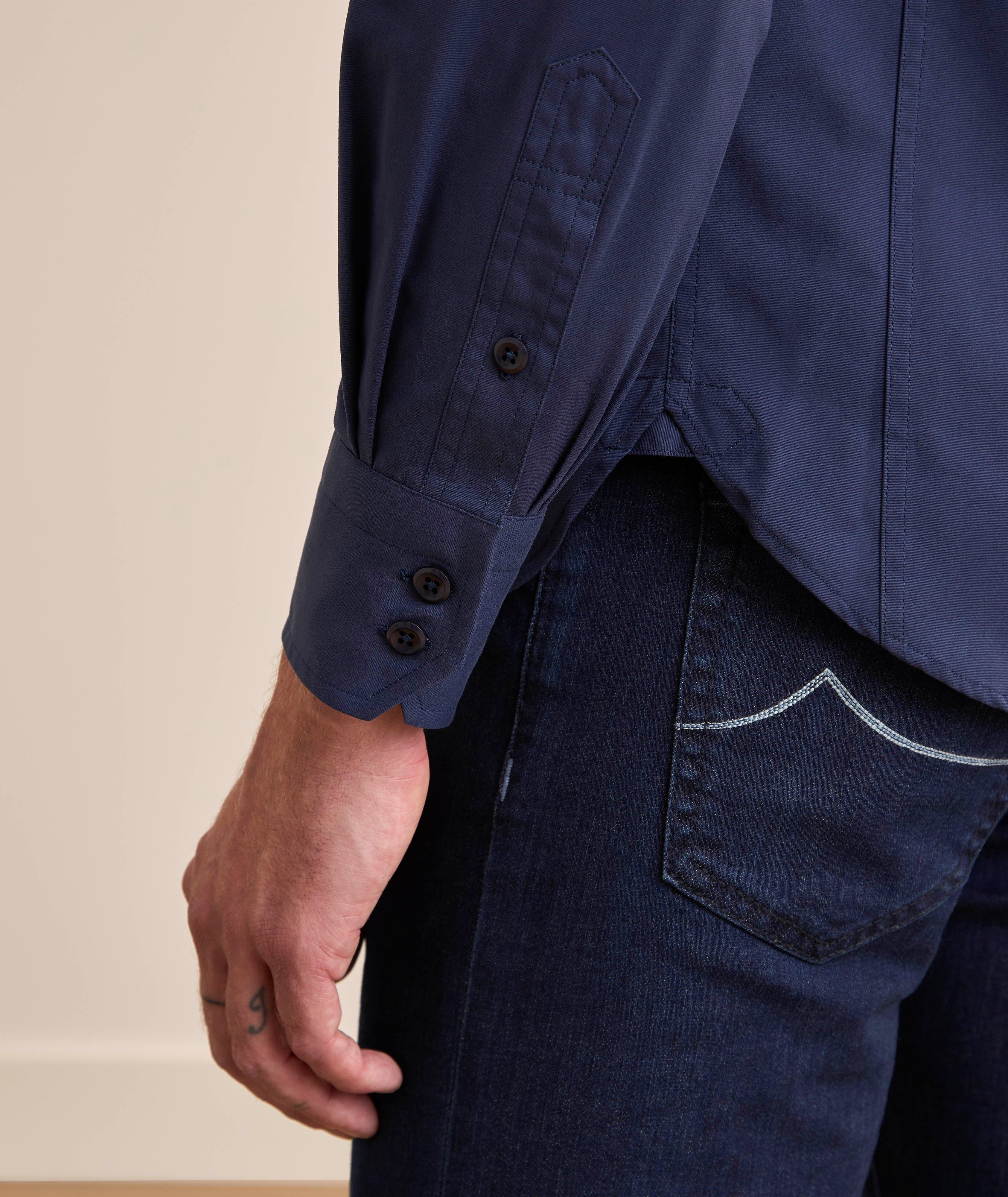 Cotton-Silk Faille Military Shirt image 4
