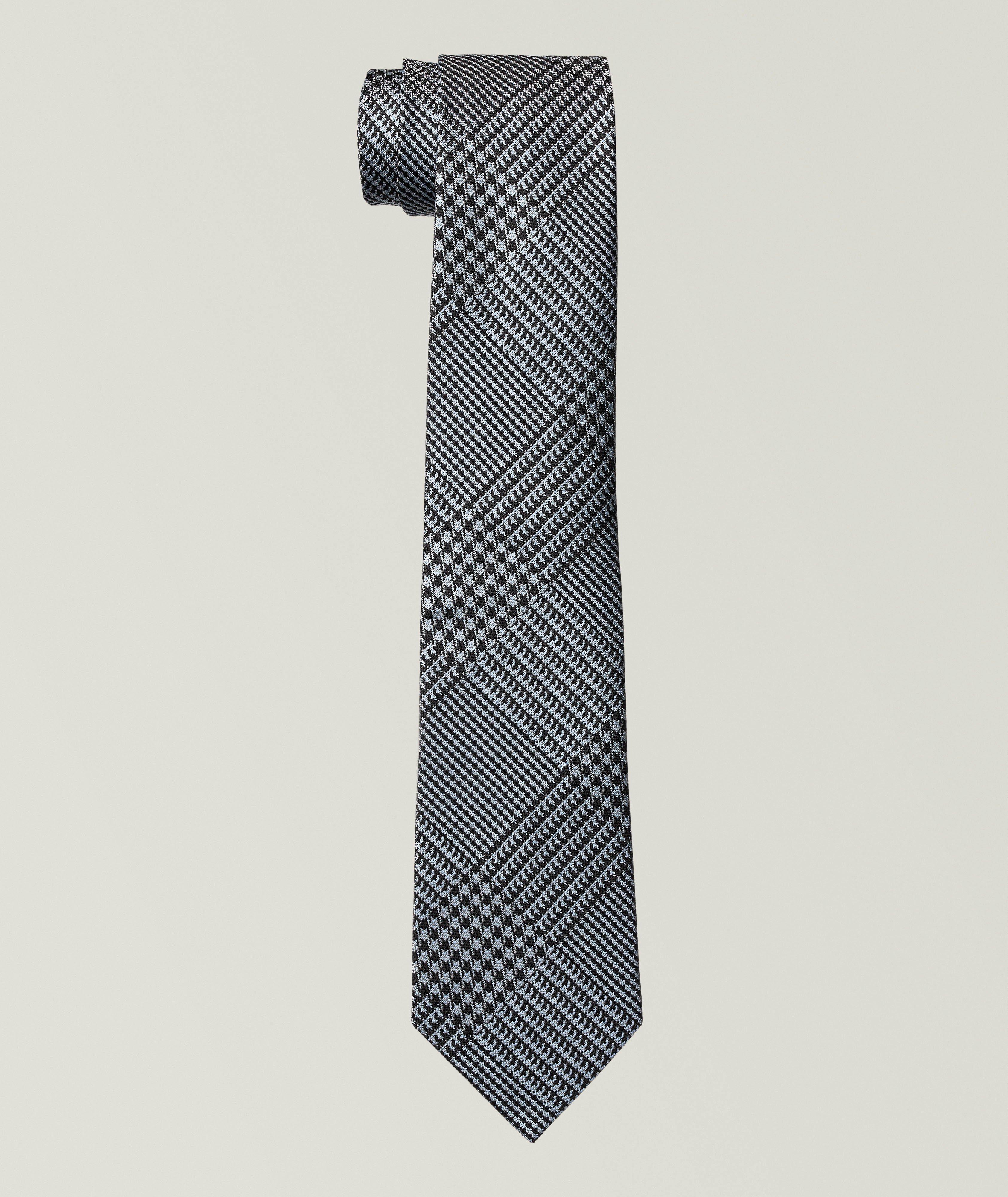 Prince of Wales Check Silk Tie image 0