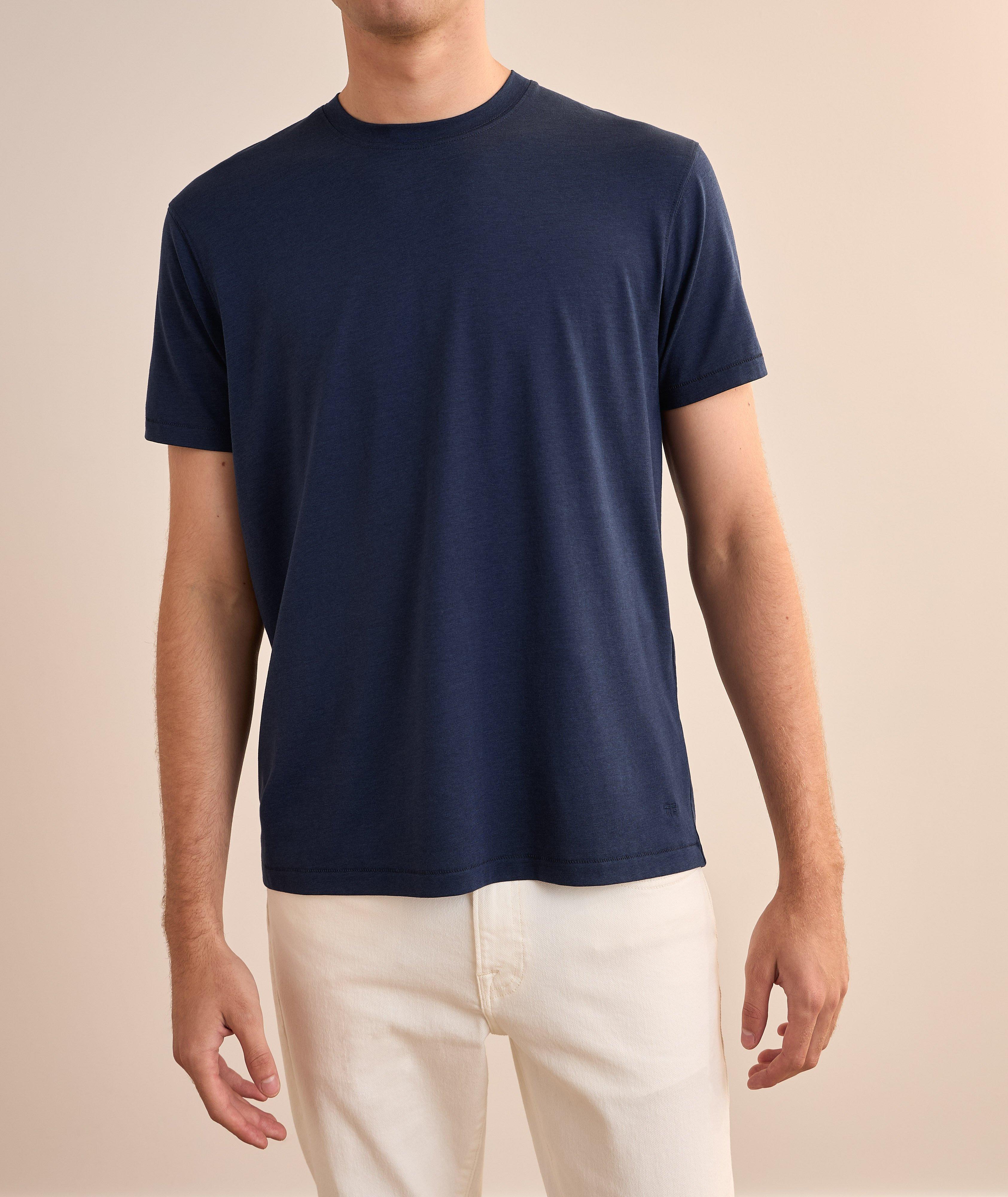 Lyocell-Cotton Crewneck T-Shirt image 1