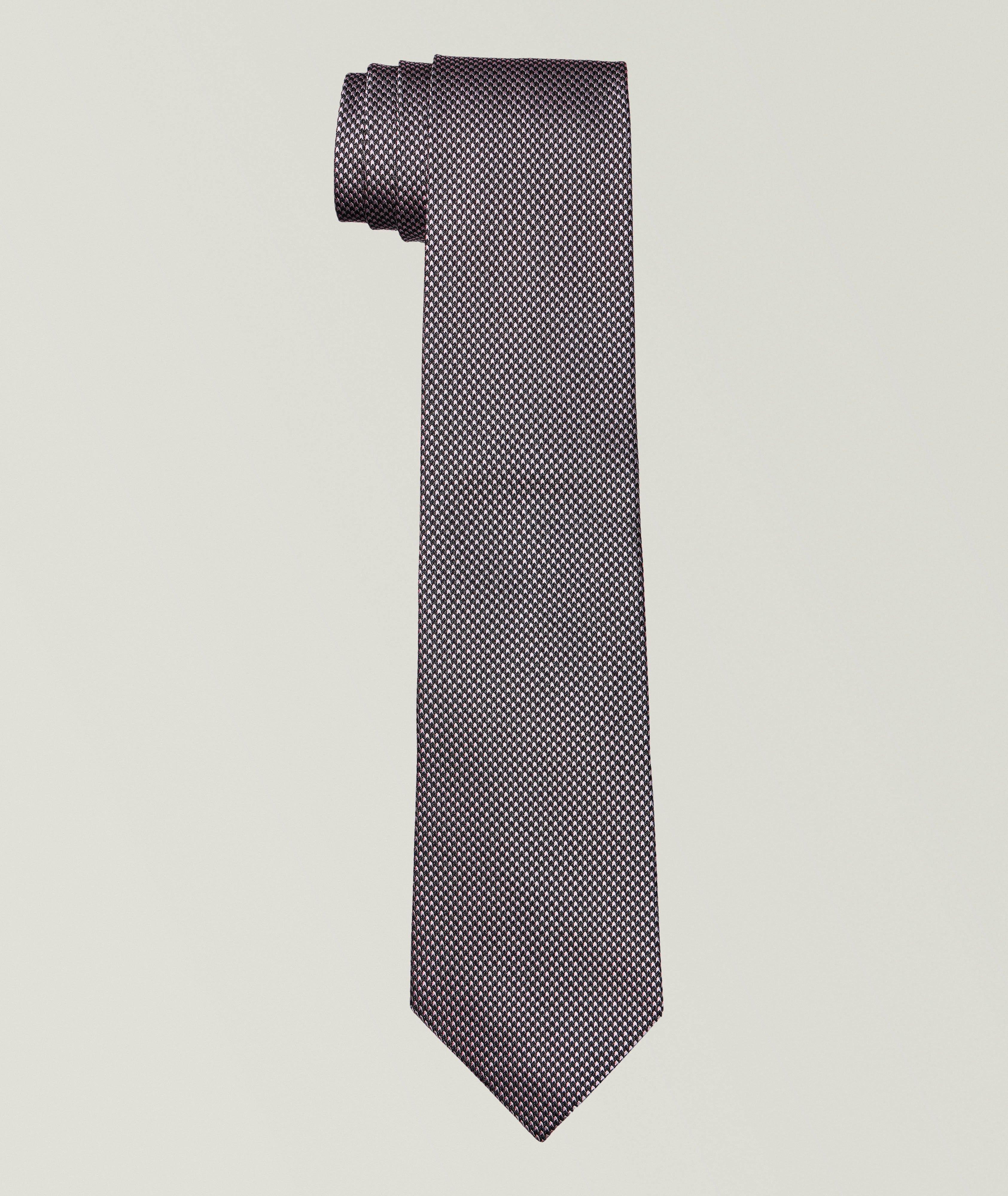 Micro-Pied de Poule Silk Tie image 0