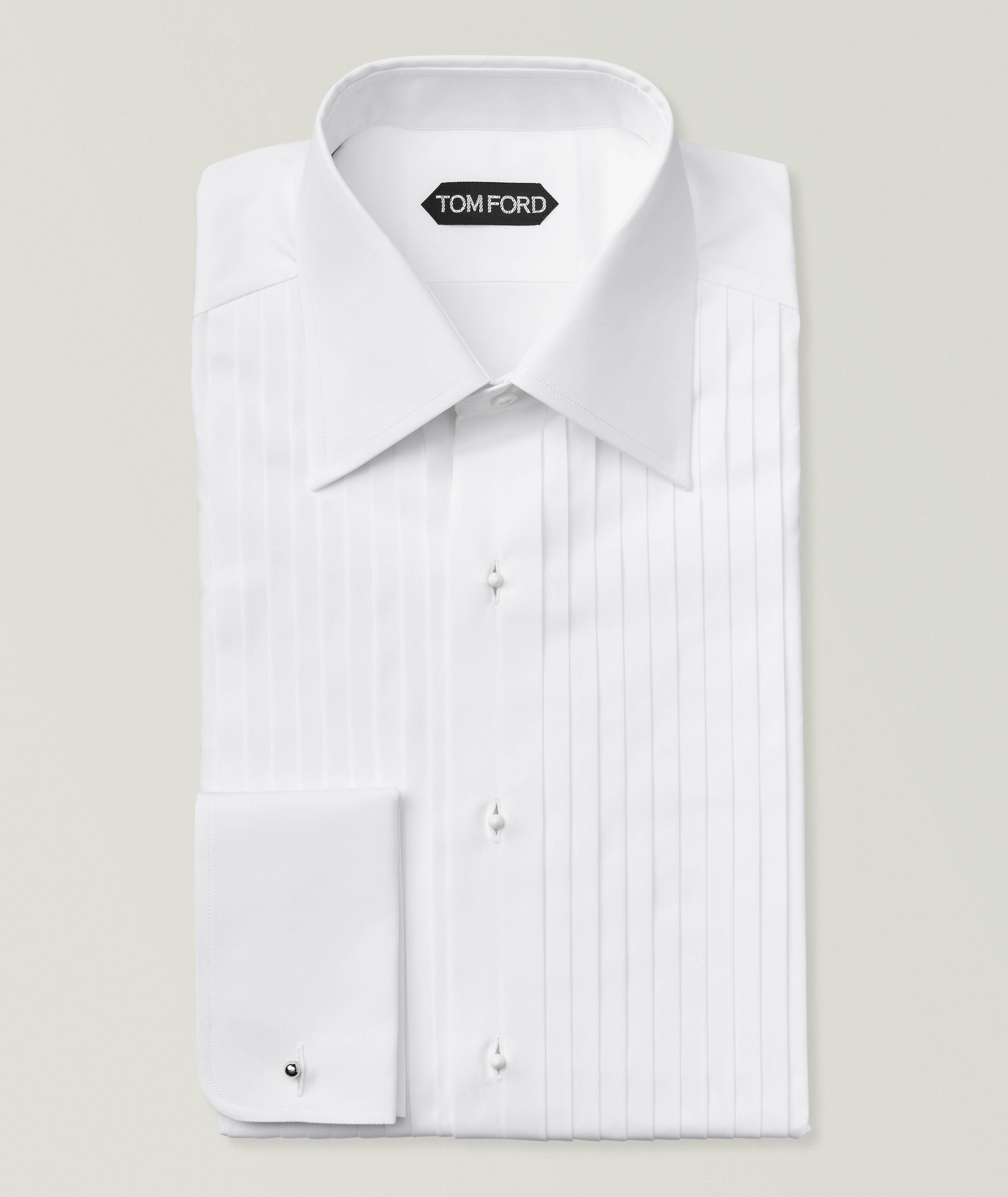 Cotton Poplin Pleated Evening Shirt  image 0