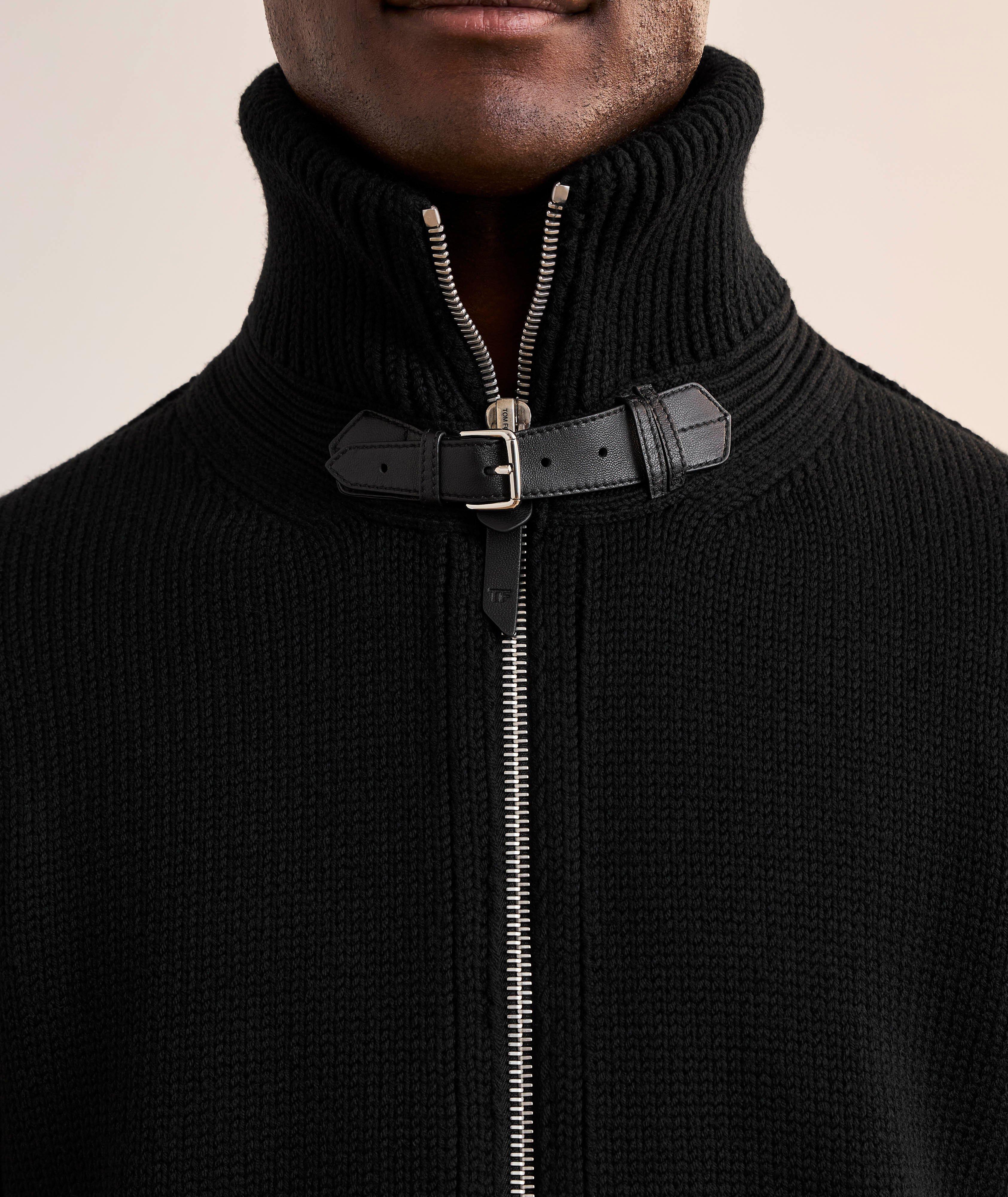 Merino Wool Zipper Cardigan  image 4
