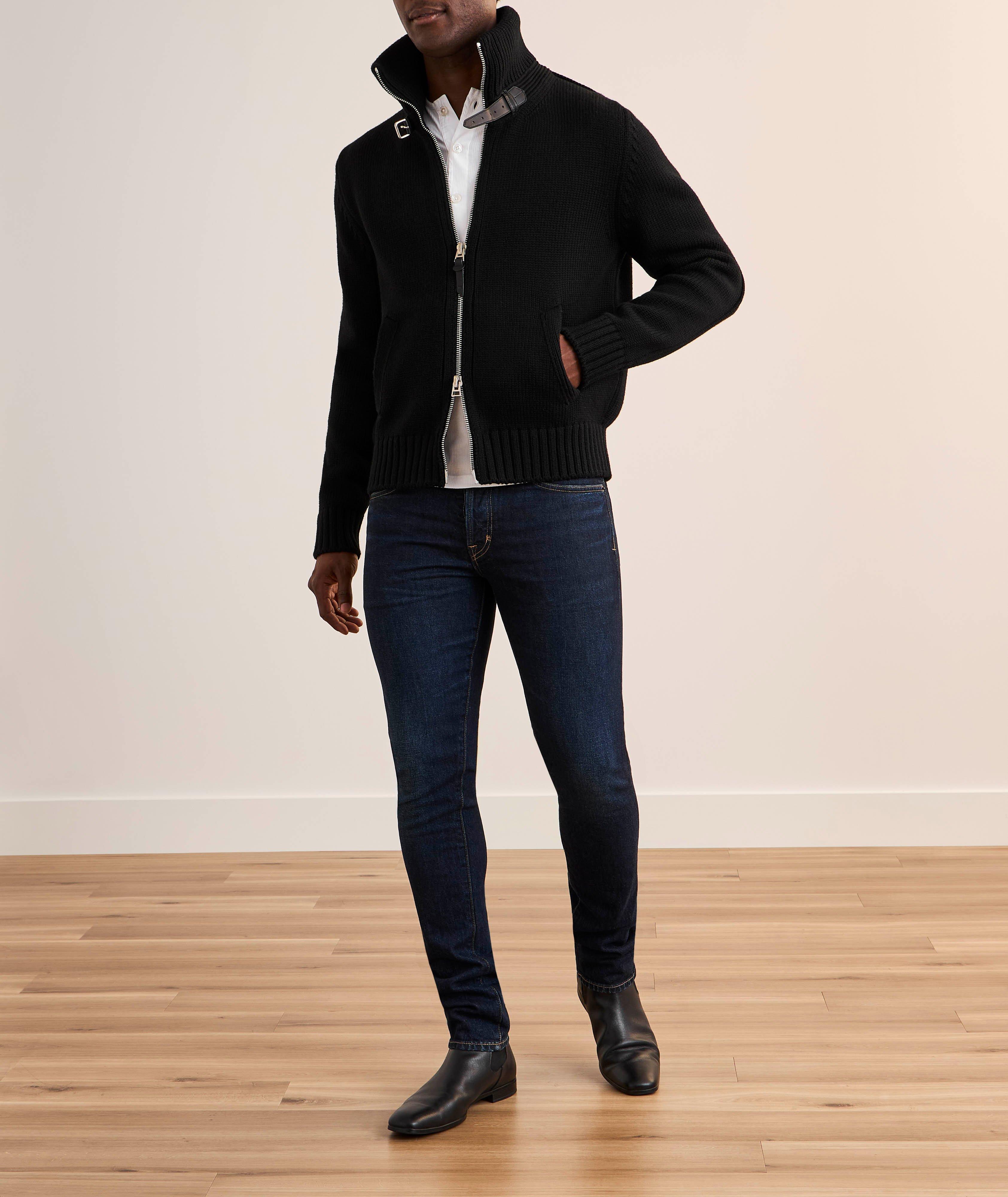 Merino Wool Zipper Cardigan  image 5