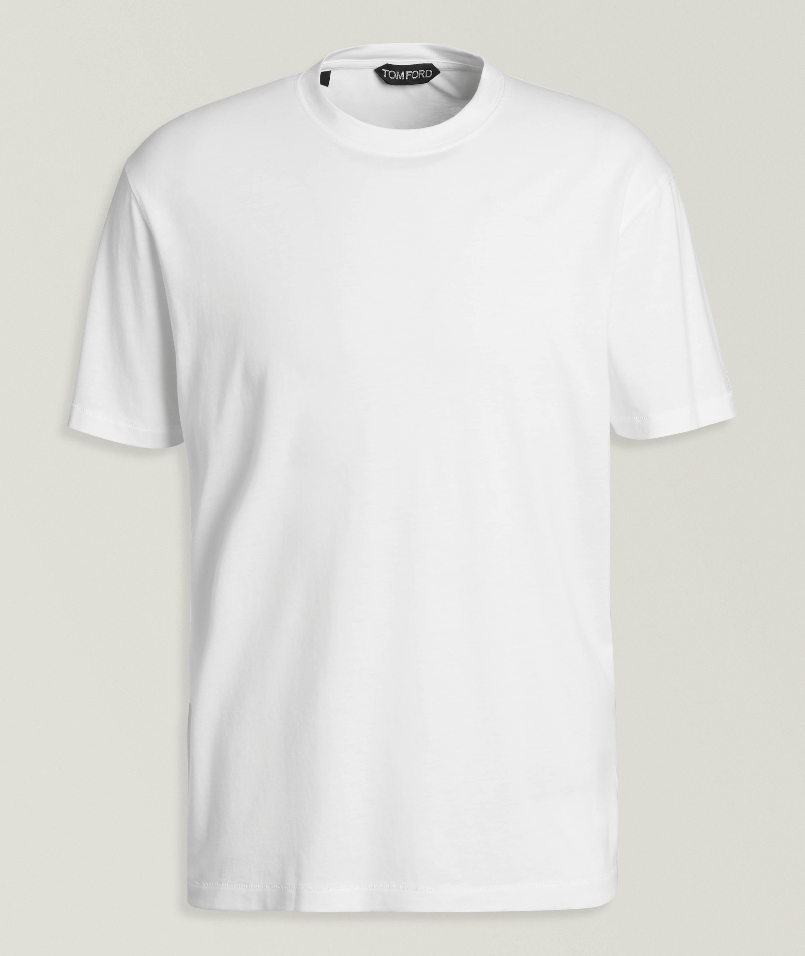 Tシャツ・カットソー Tom Ford White lyocell blend t-shirt TOM FORD Lyocell-Cotton Crewneck T-Shirt | T-Shirts | Harry