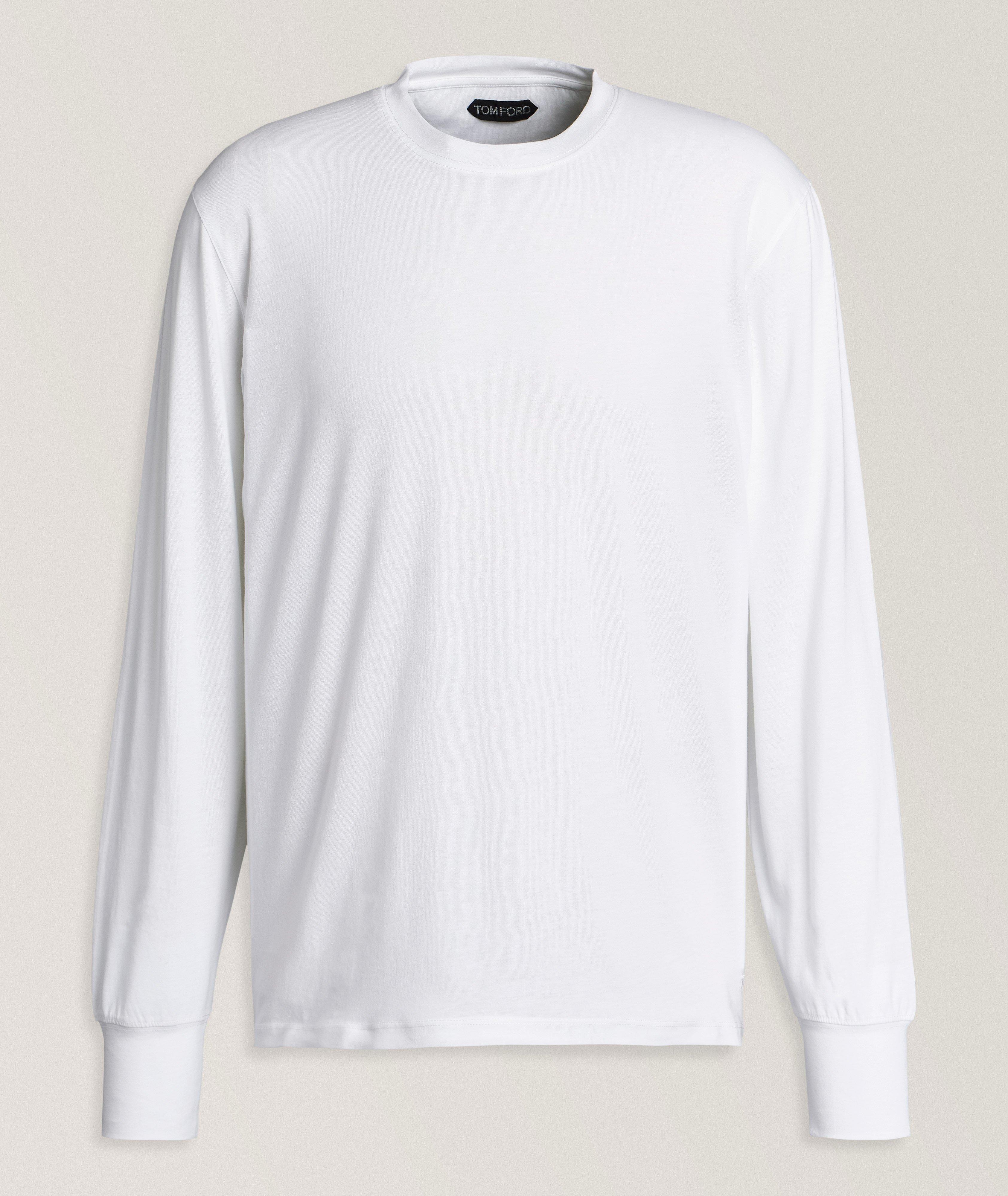 Lyocell-Cotton Crewneck T-Shirt  image 0