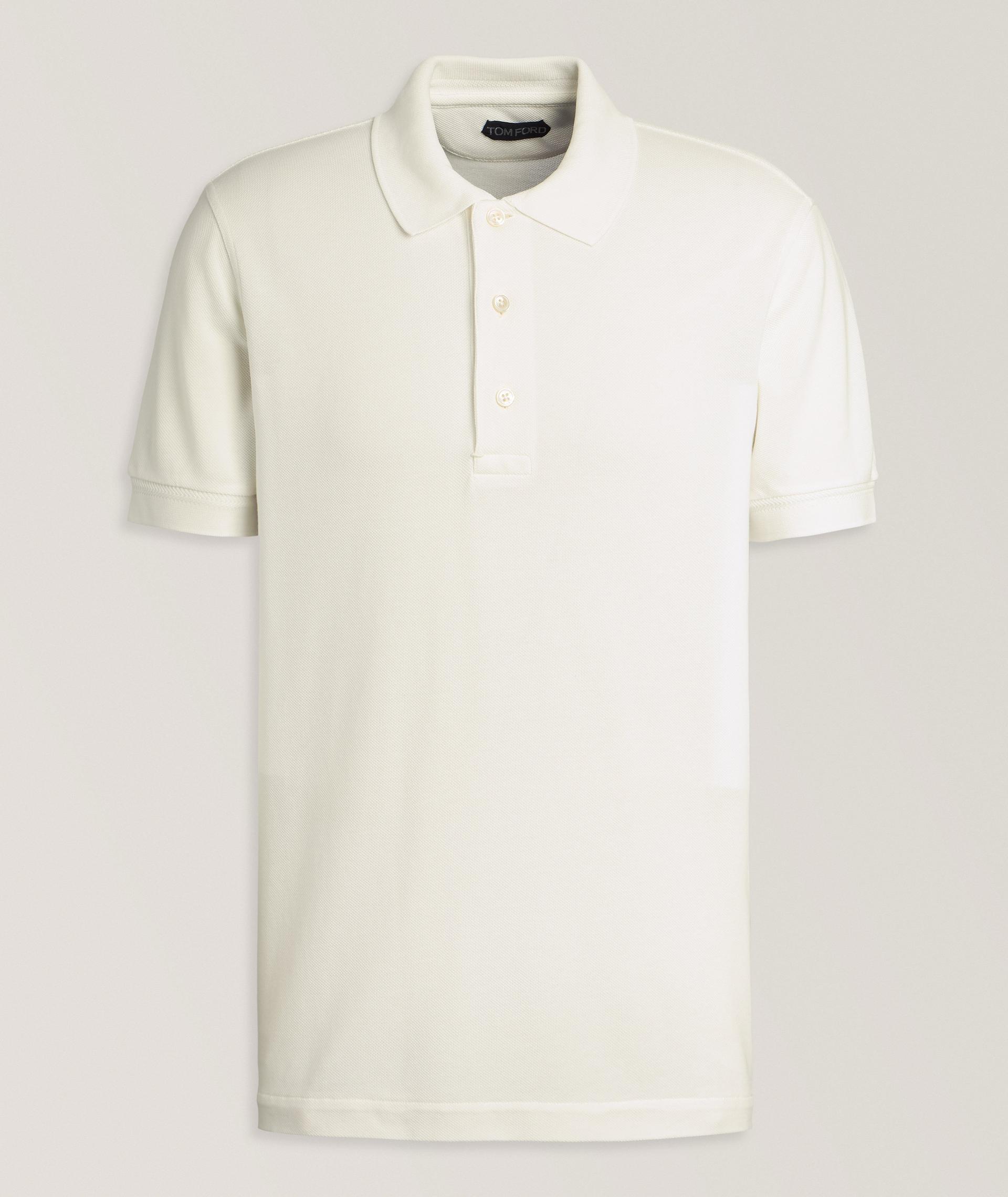 Polo en piqué de lyocell et de coton image 0