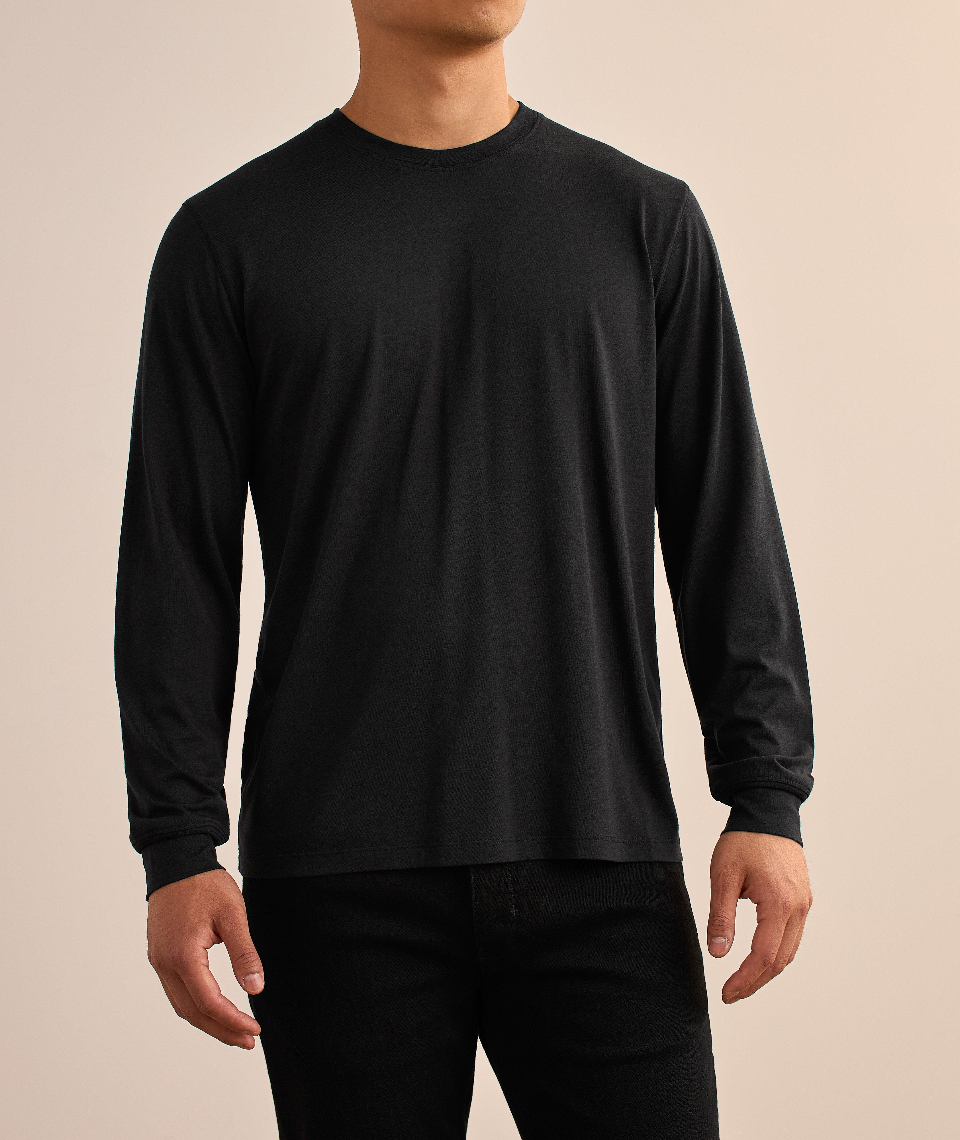 Lyocell-Cotton Crewneck T-Shirt  image 1