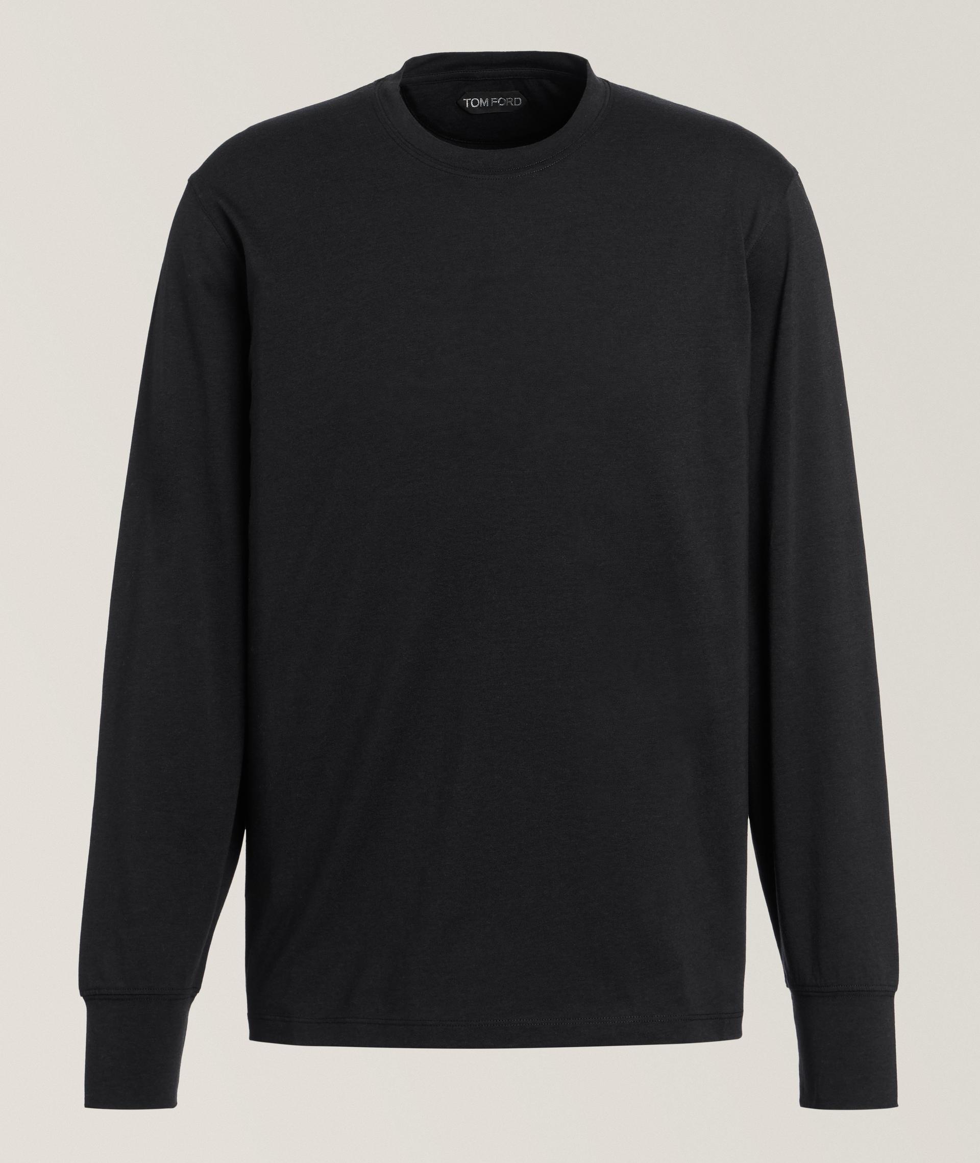 Lyocell-Cotton Crewneck T-Shirt  image 0