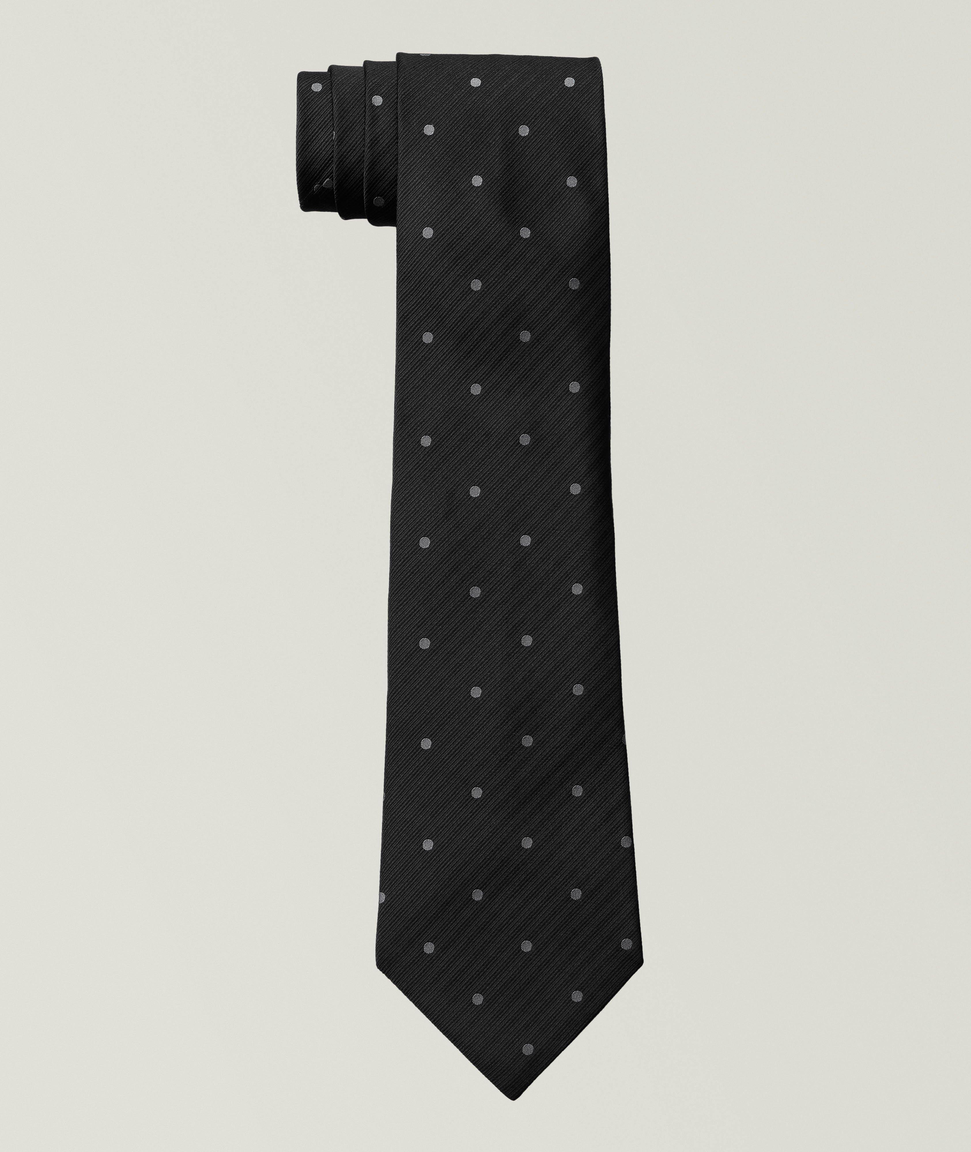 Tonal Polka Dot Silk Tie image 0