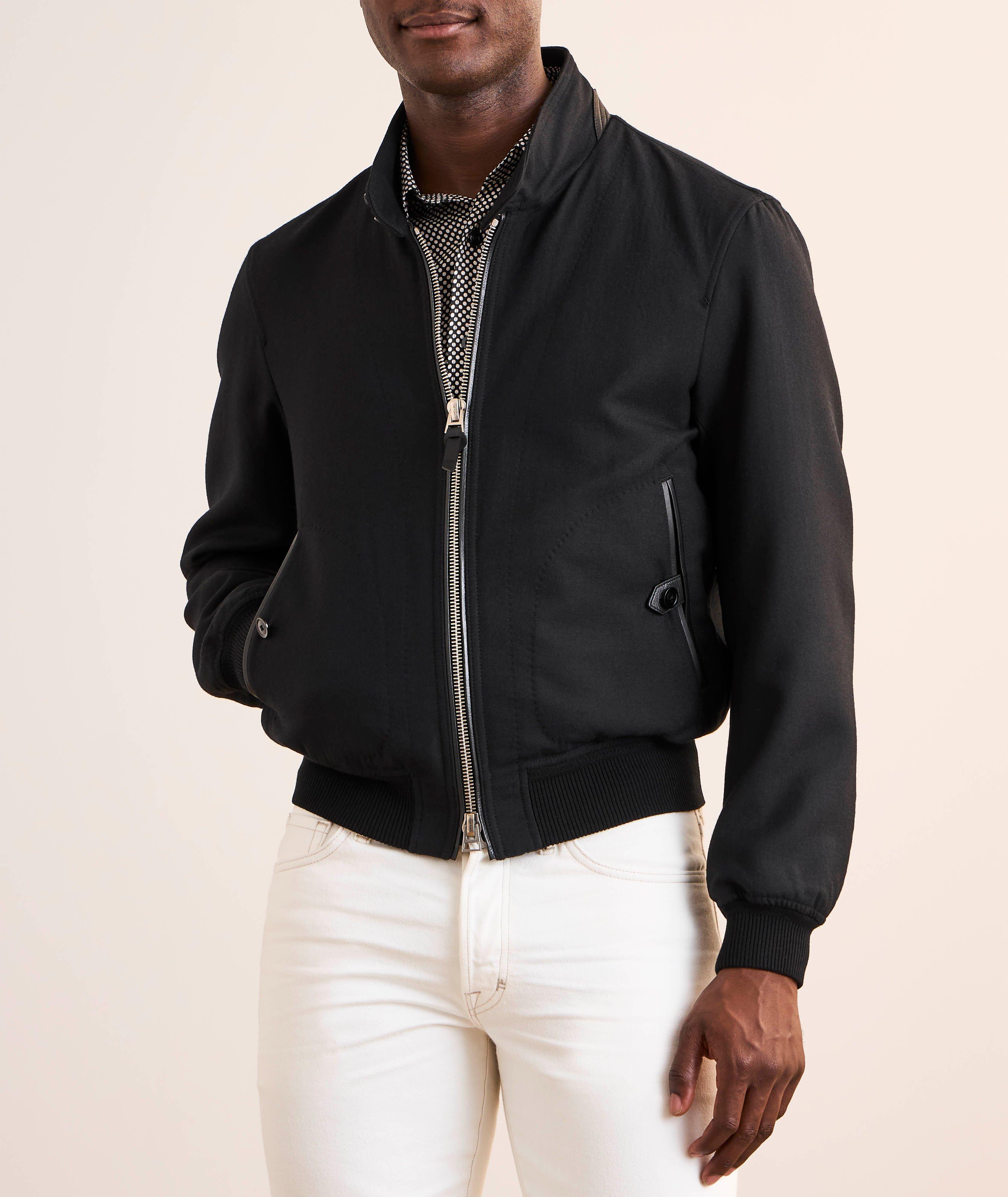 Blouson de style Harrington en laine et en soie image 1