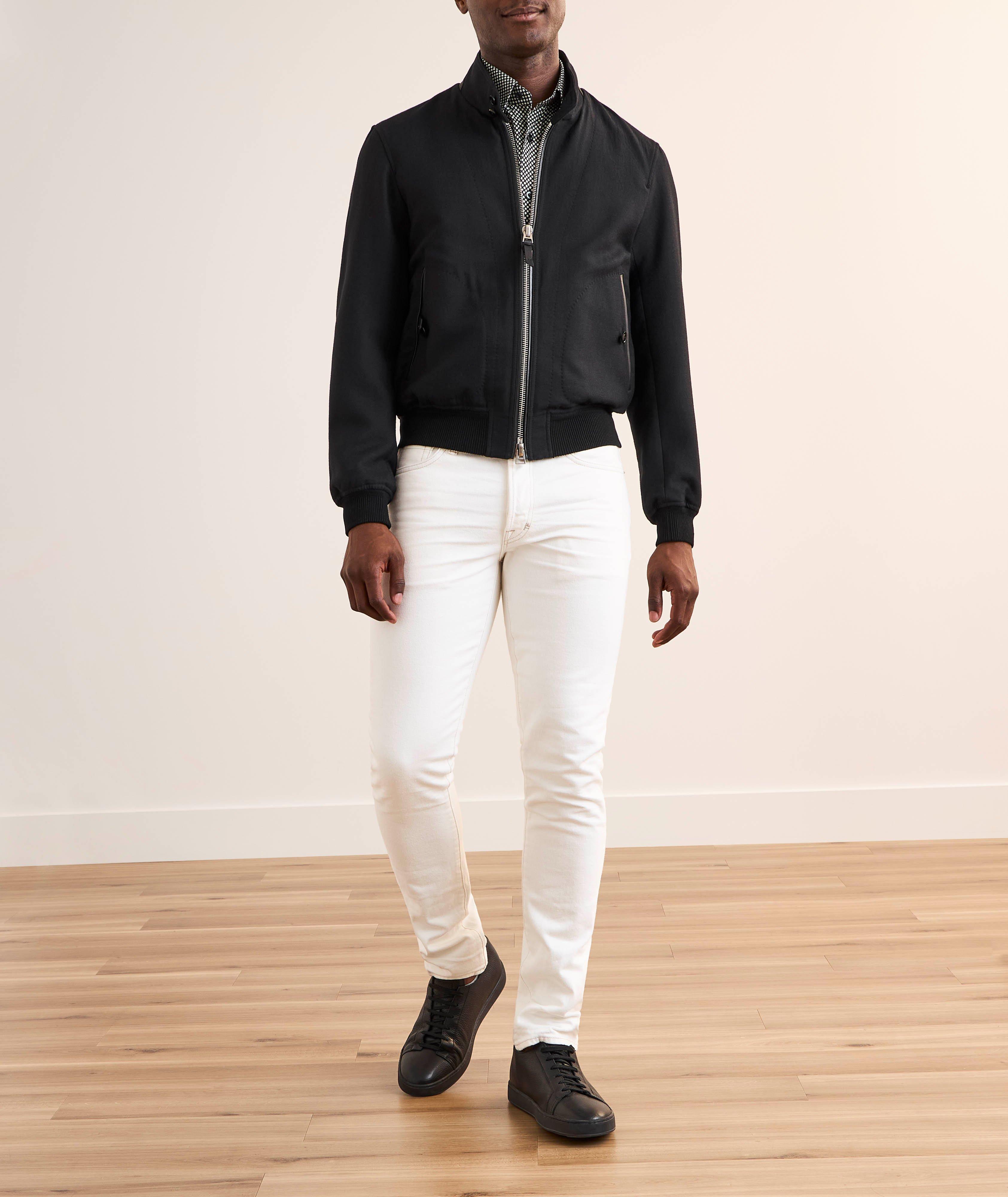 Blouson de style Harrington en laine et en soie image 6