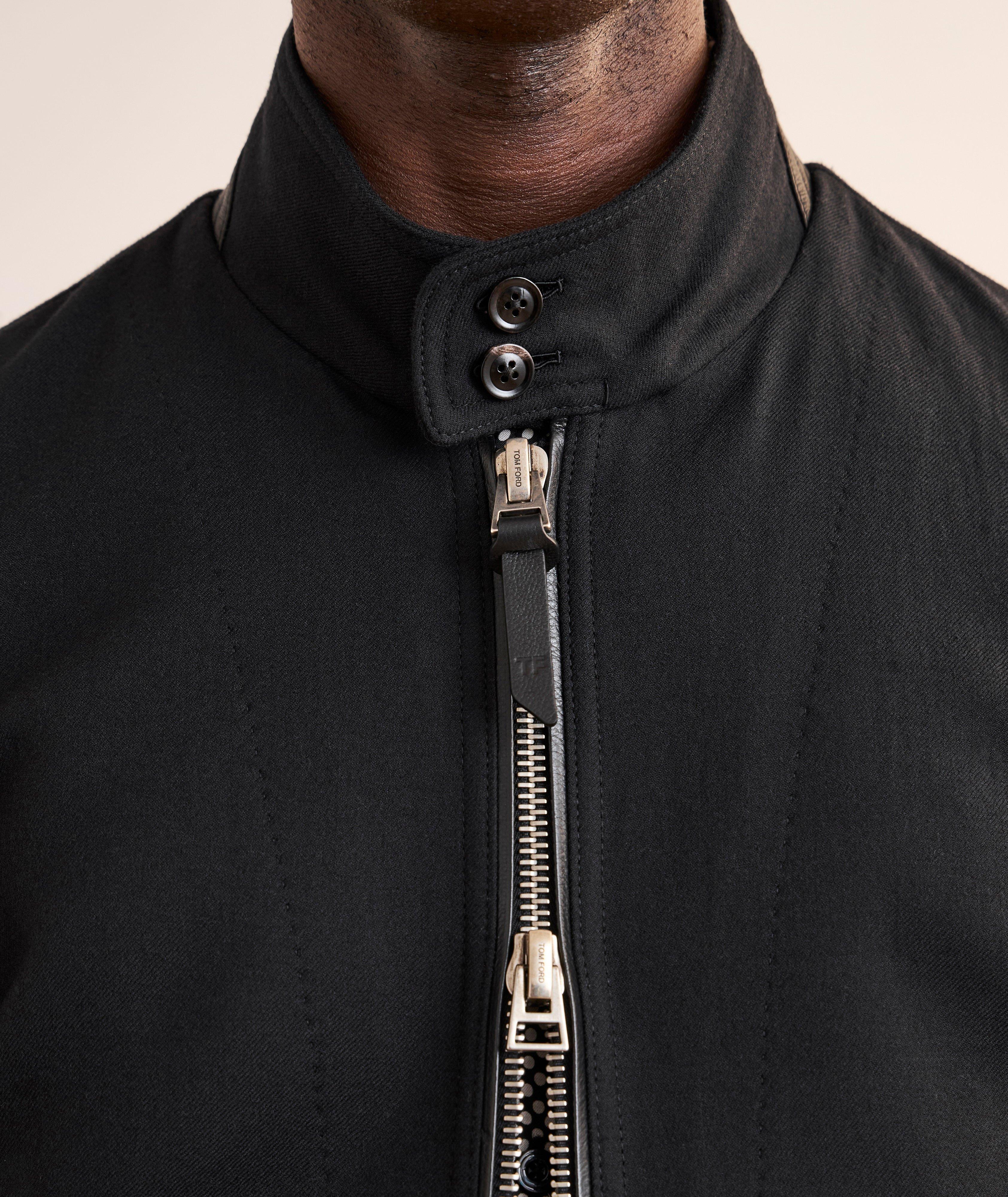 Blouson de style Harrington en laine et en soie image 5