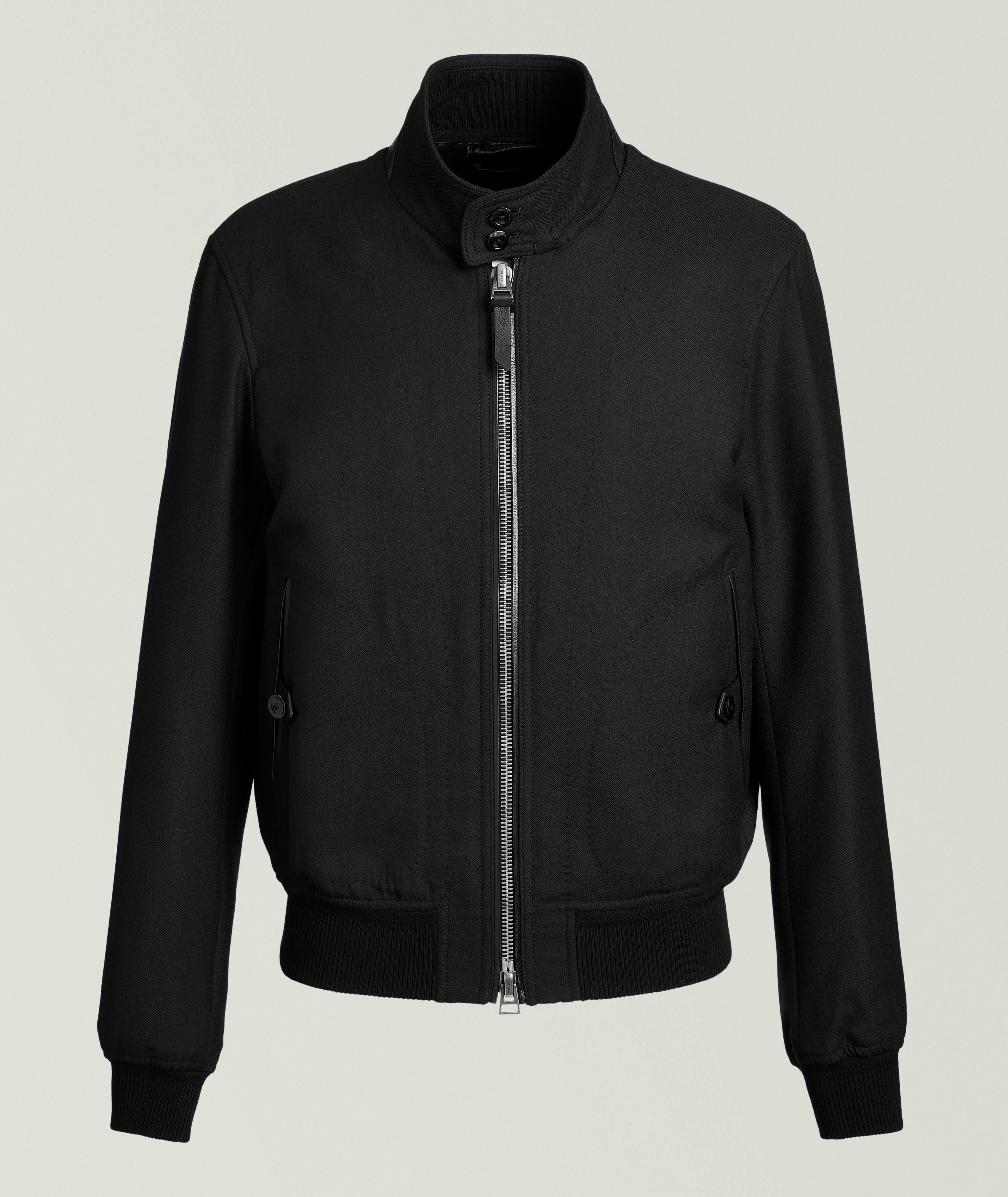 Blouson de style Harrington en laine et en soie image 0