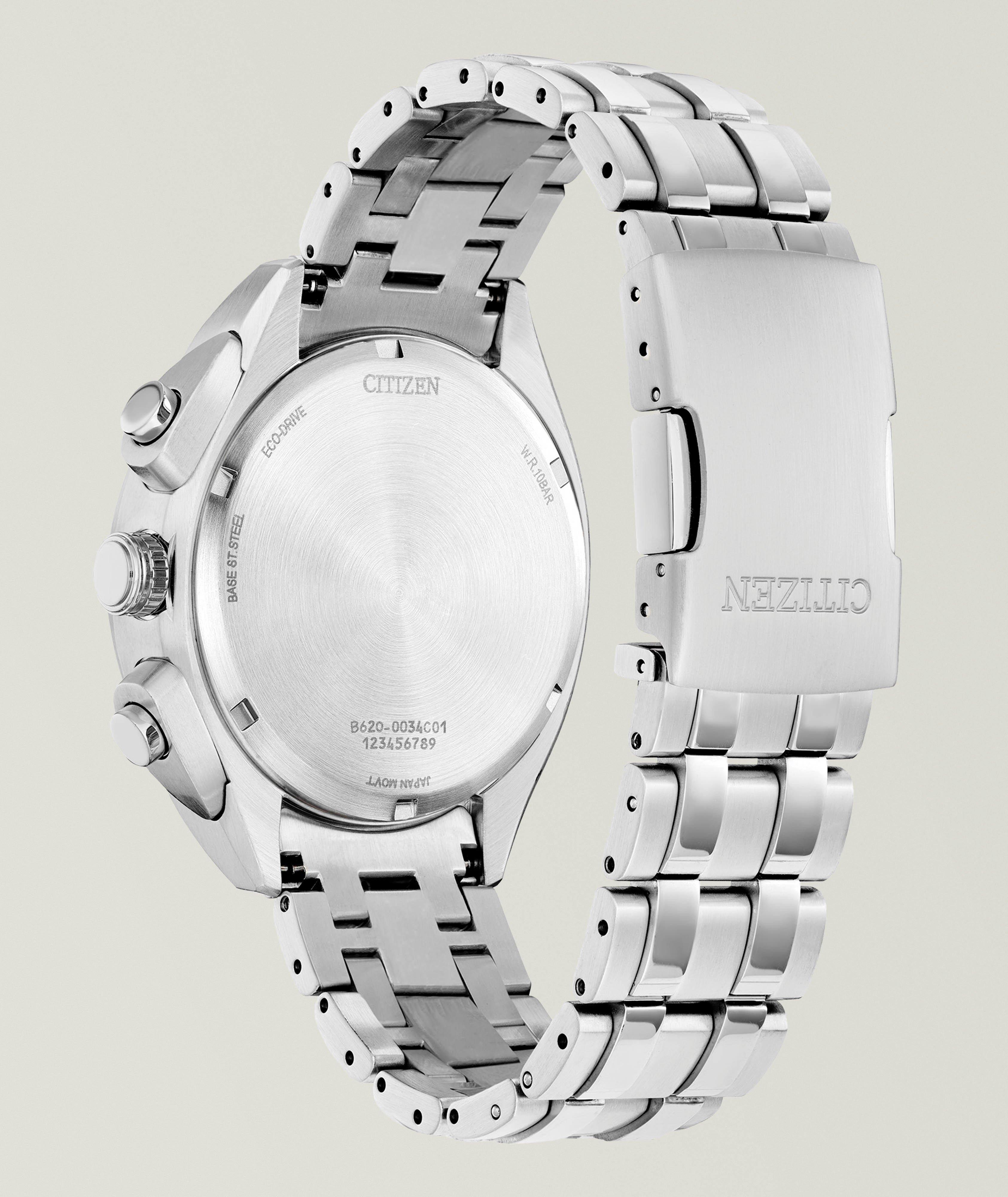 Montre solaire avec bracelet en acier inoxydable, collection Carson image 2