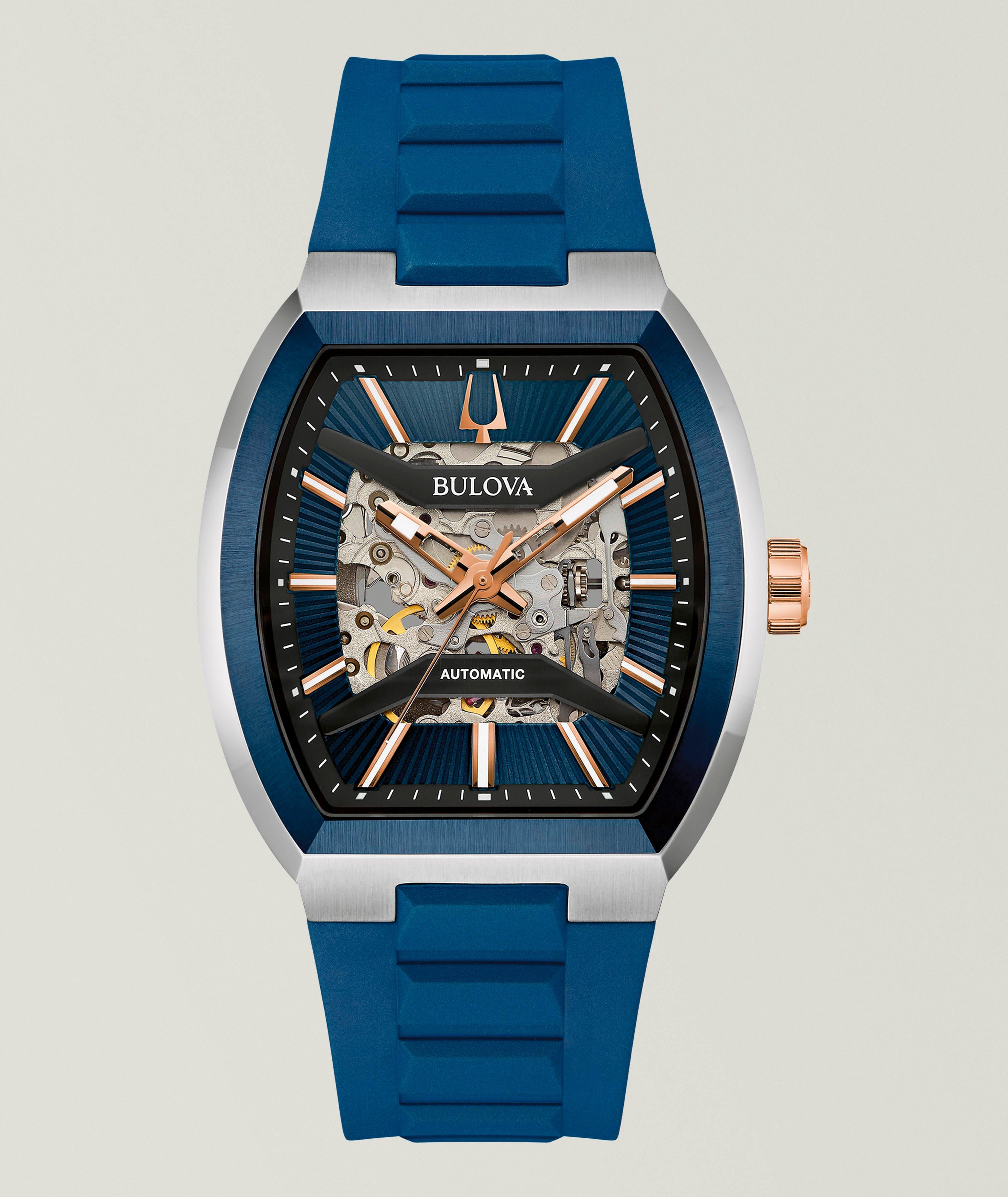 Montre en caoutchouc à mécanisme apparent, collection Maquina image 0