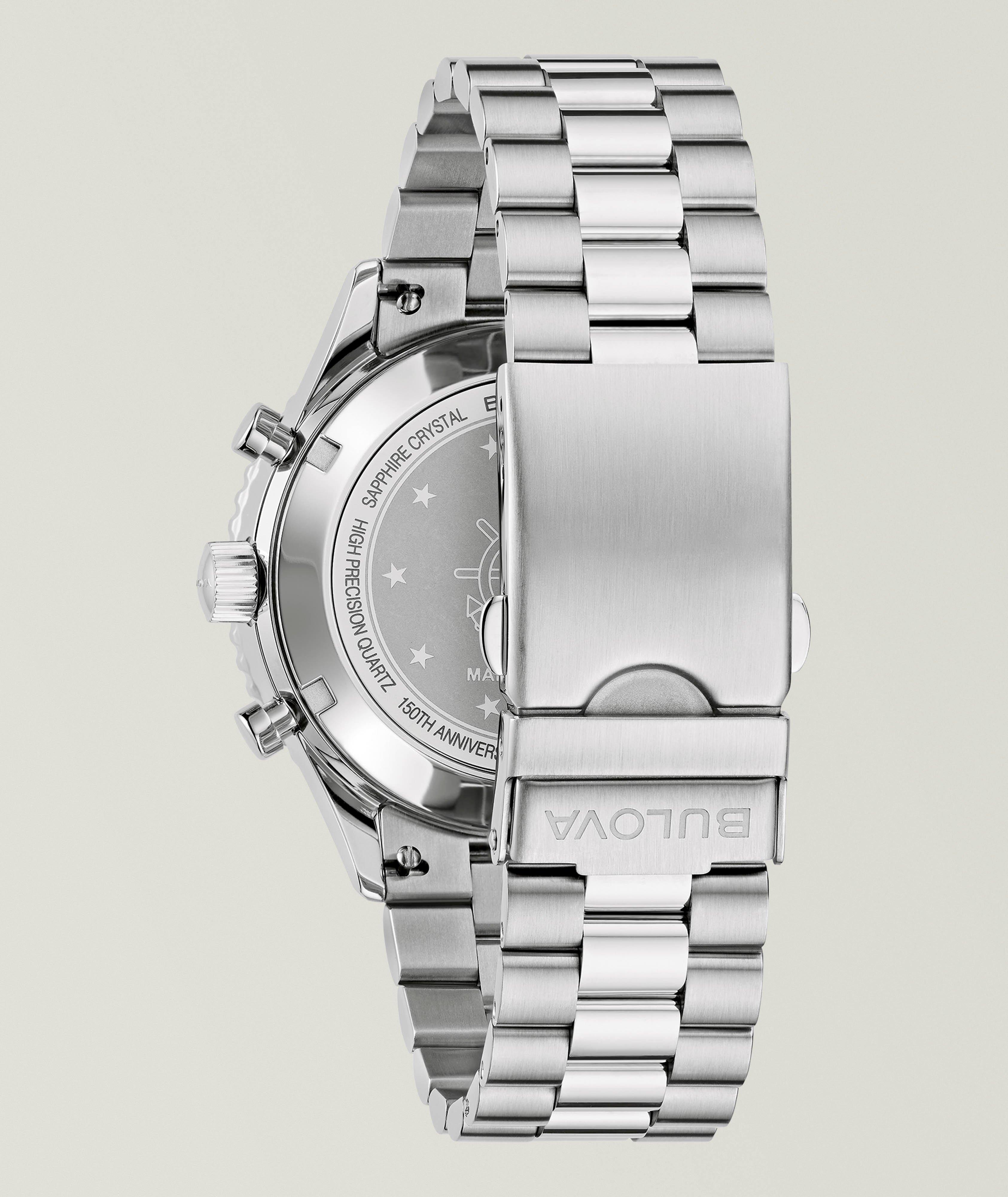 Montre avec bracelet en acier inoxydable, collection Marine Star image 1
