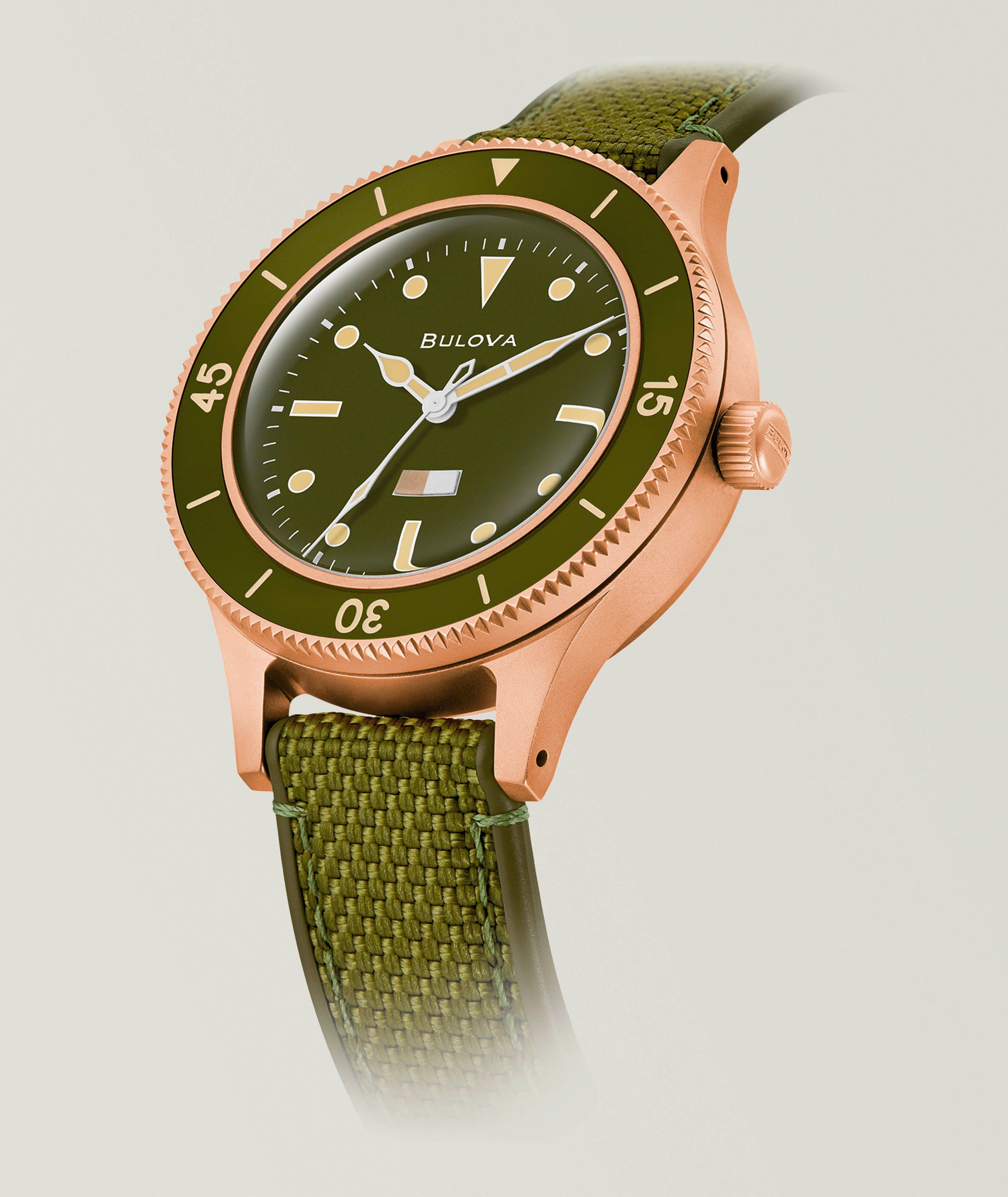 Montre Mil-Ships en bronze CuSn8 et en tissu Cordura image 3